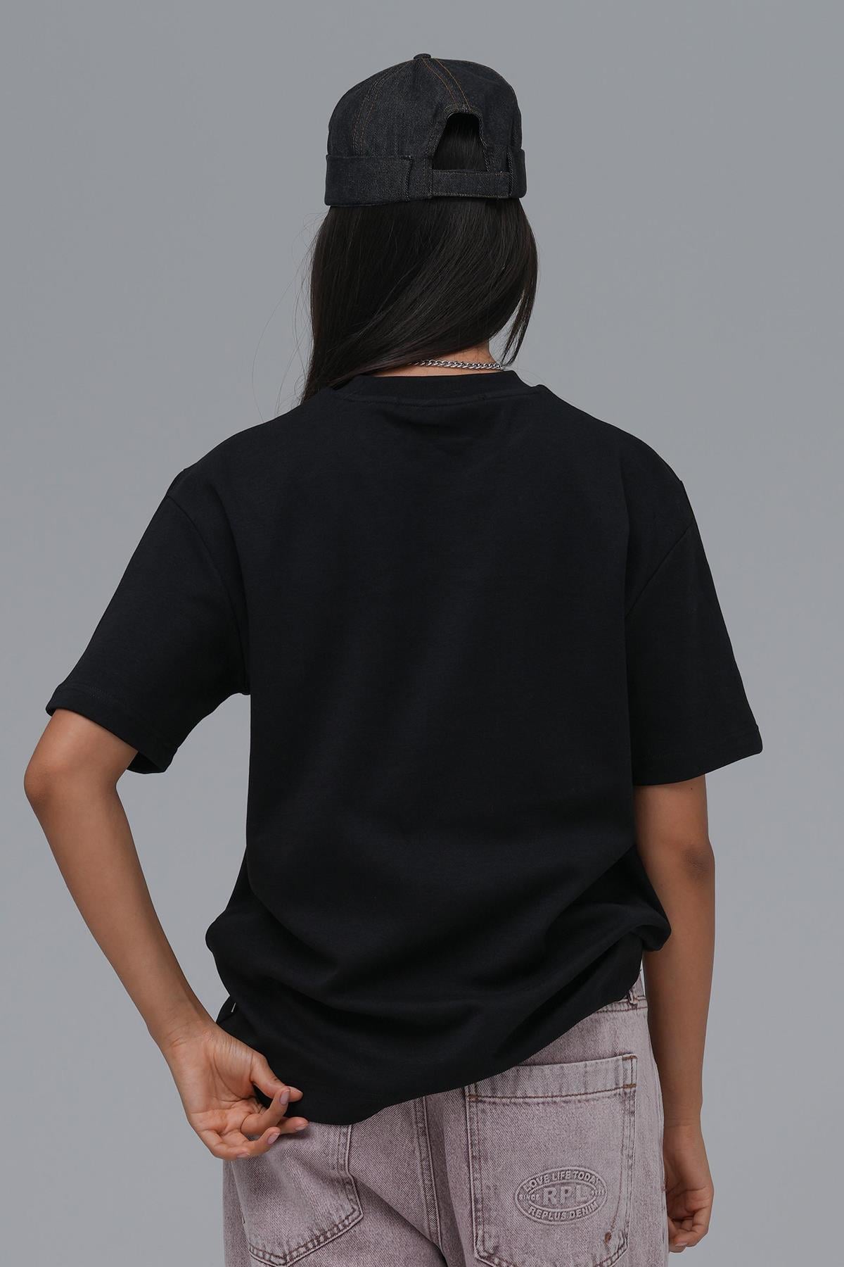 SAW Club Basic Regular Fit Tişört Kadın Siyah