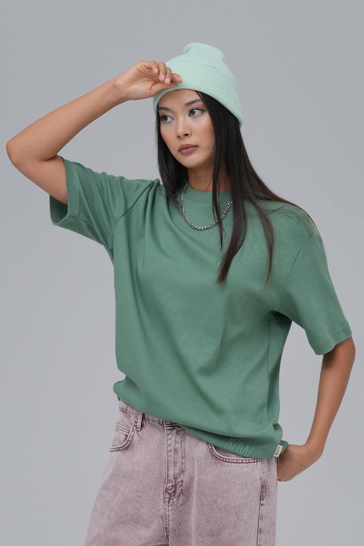 SAW Club Basic Regular Fit Tişört Kadın Yeşil