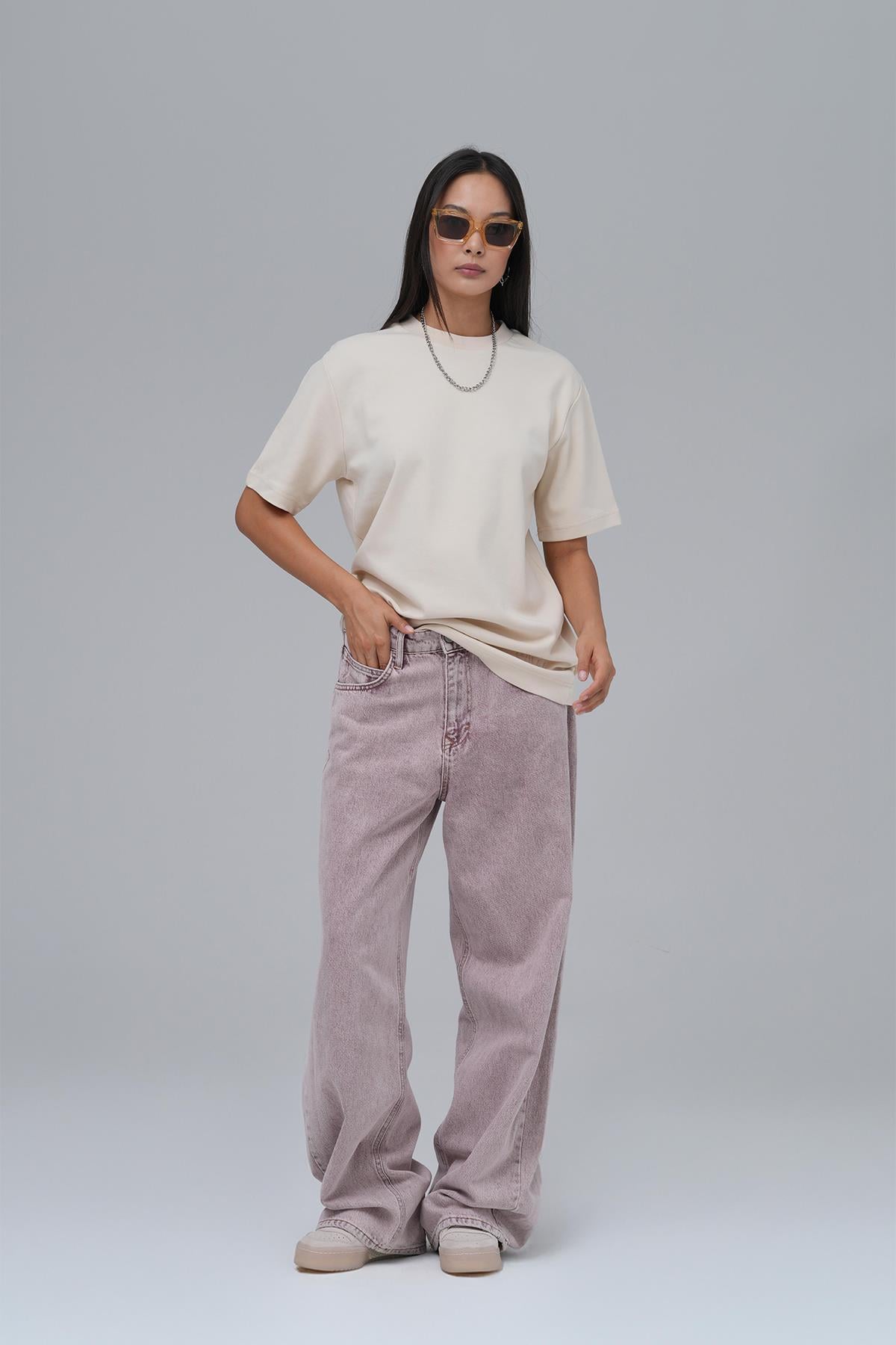 SAW Club Basic Regular Fit Tişört Kadın Stone