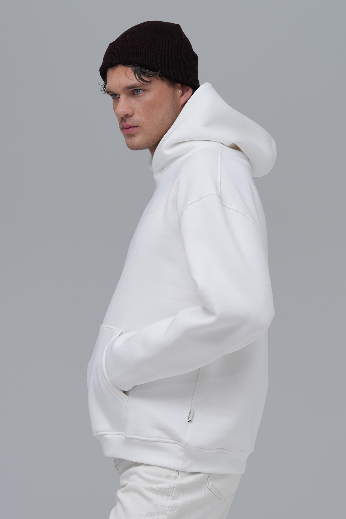 SAW Club Oversize Sweatshirt Erkek Ekru