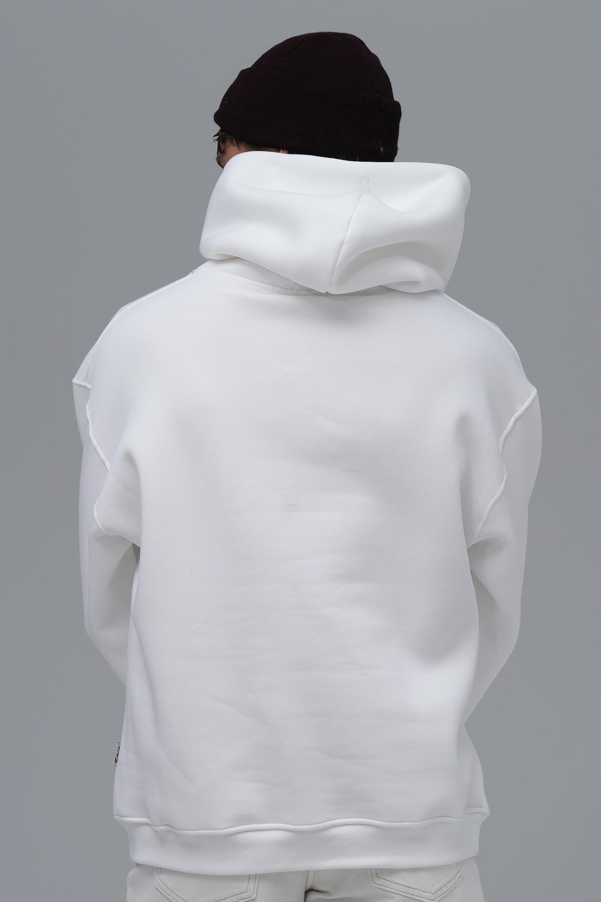 SAW Club Oversize Sweatshirt Erkek Ekru