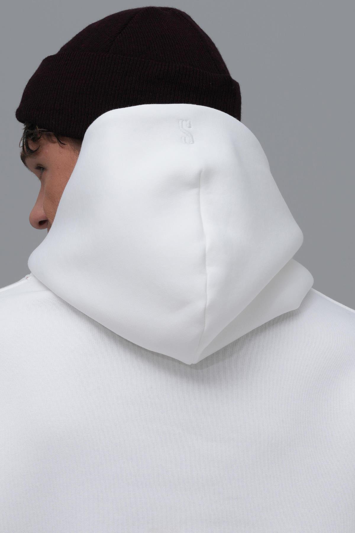 SAW Club Oversize Sweatshirt Erkek Ekru