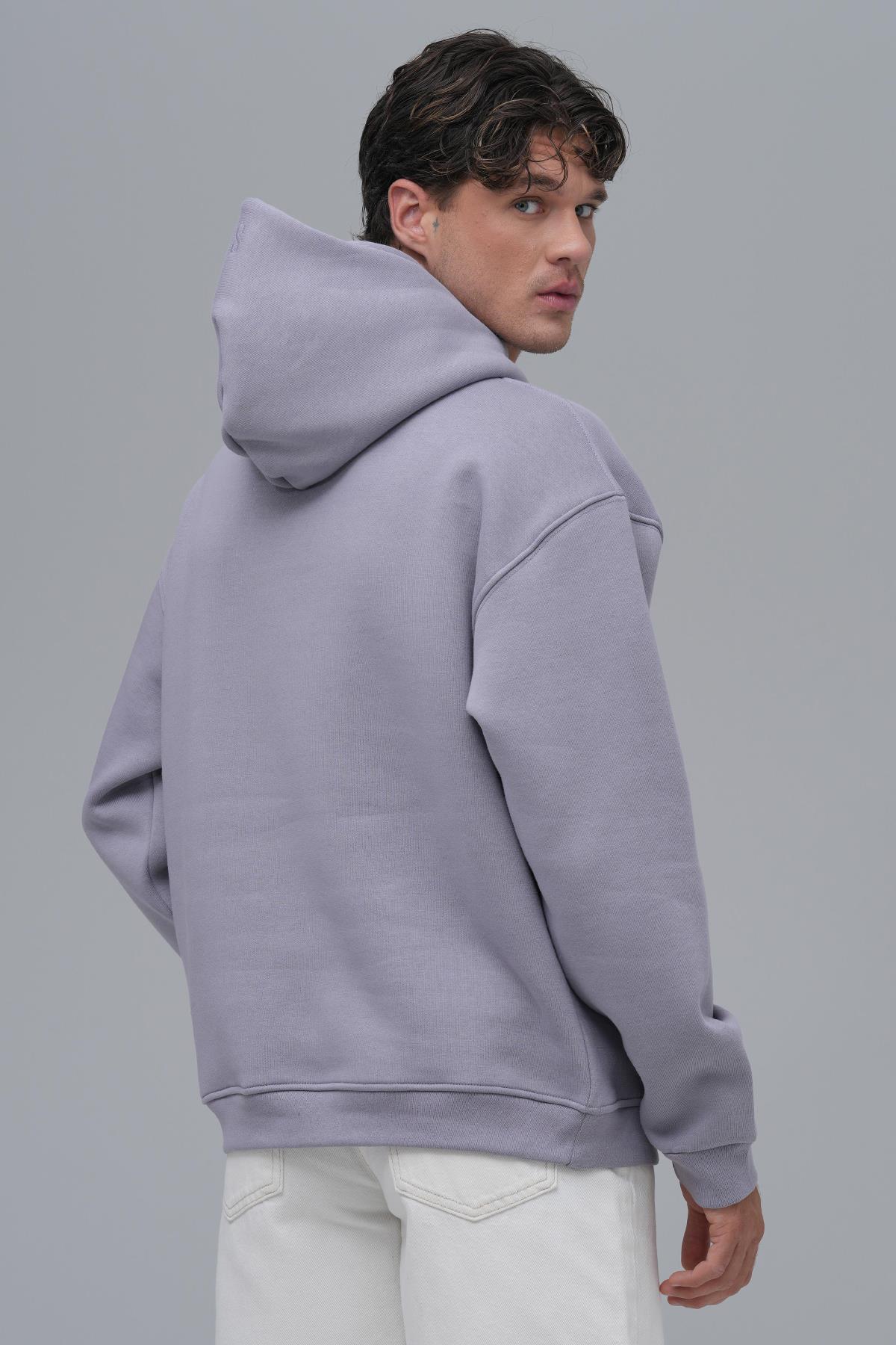 SAW Club Oversize Sweatshirt Erkek Gri