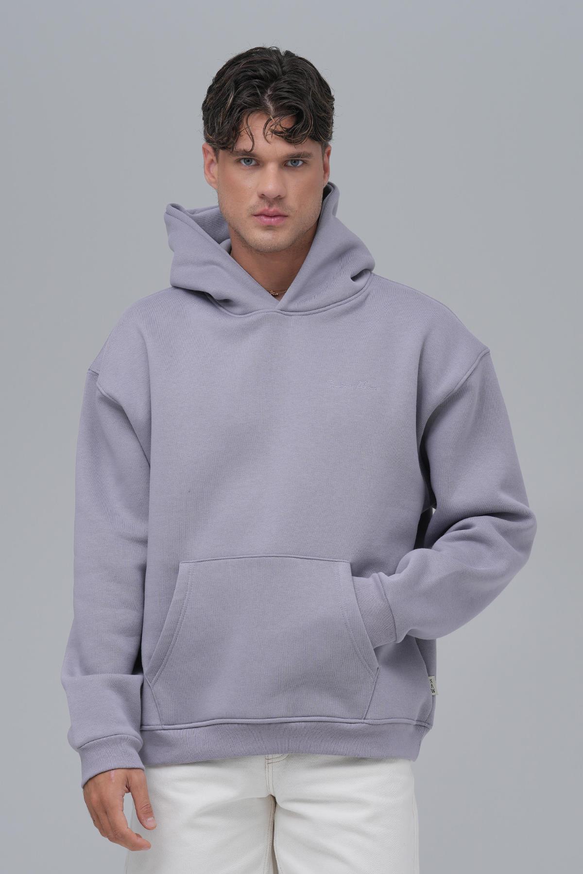 SAW Club Oversize Sweatshirt Erkek Gri