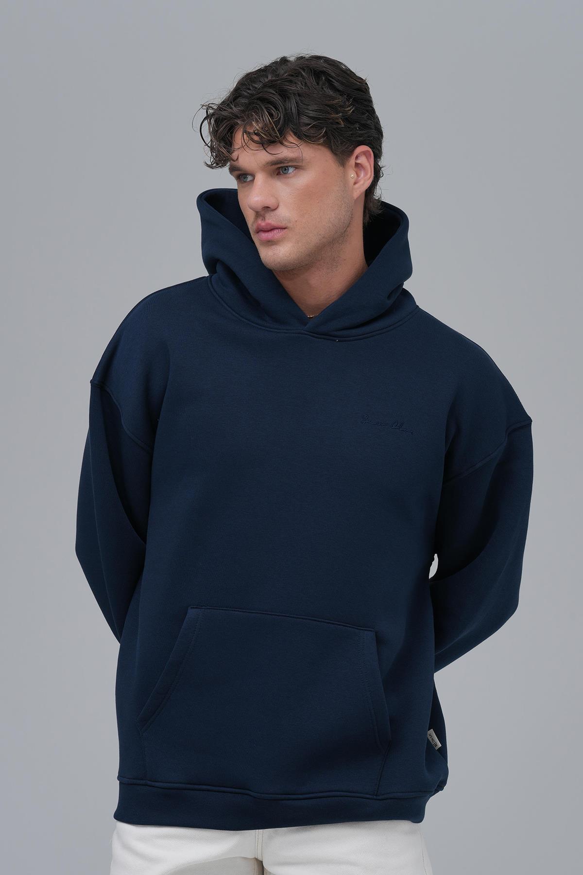 SAW Club Oversize Sweatshirt Erkek İndigo
