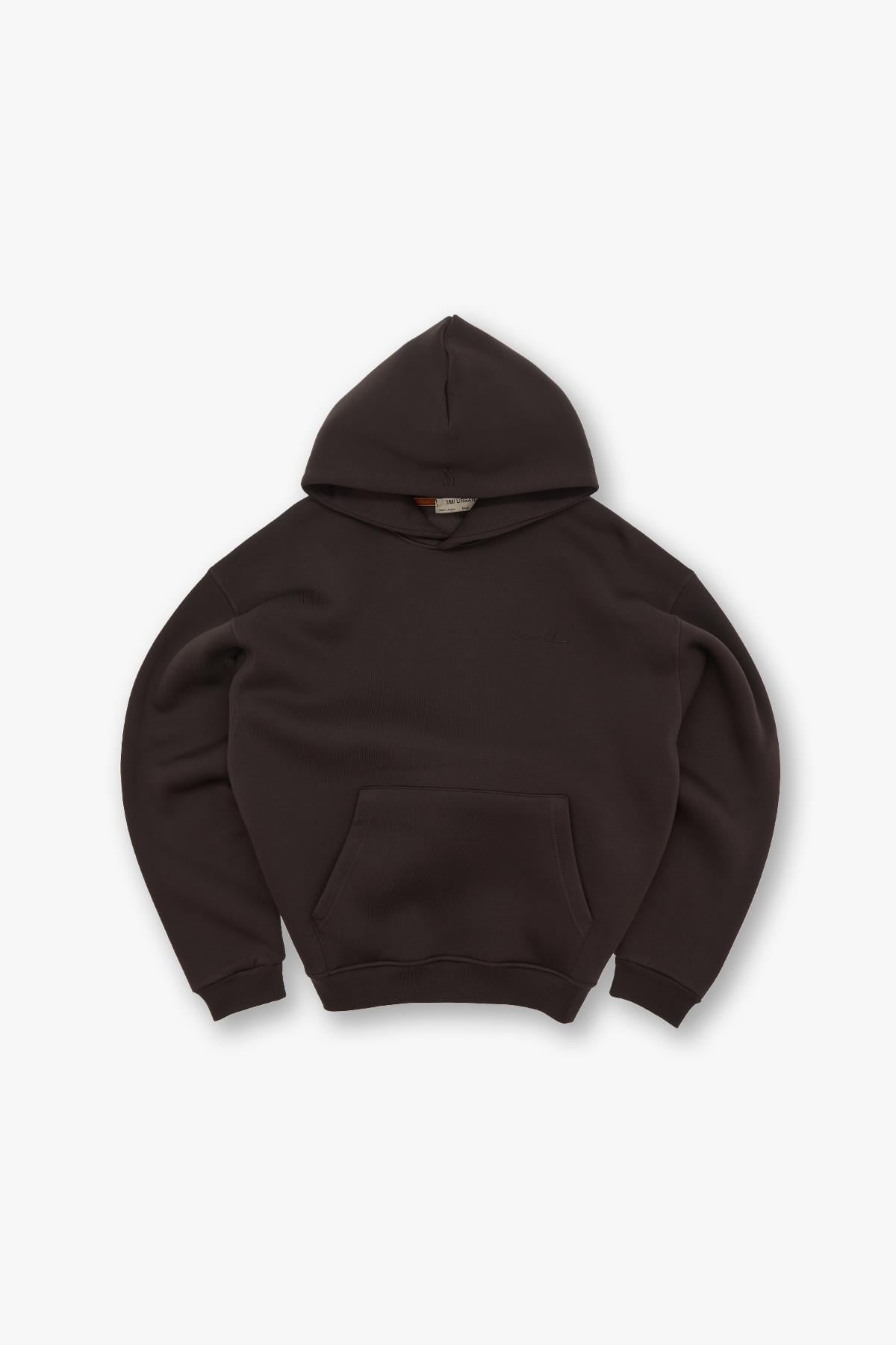 SAW Club Oversize Sweatshirt Erkek Kahverengi