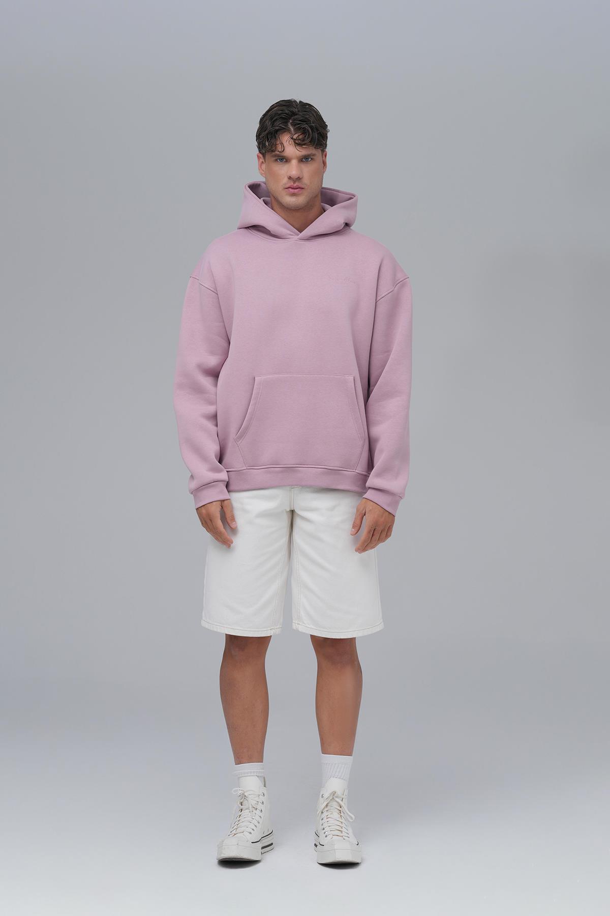 SAW Club Oversize Sweatshirt Erkek Pembe