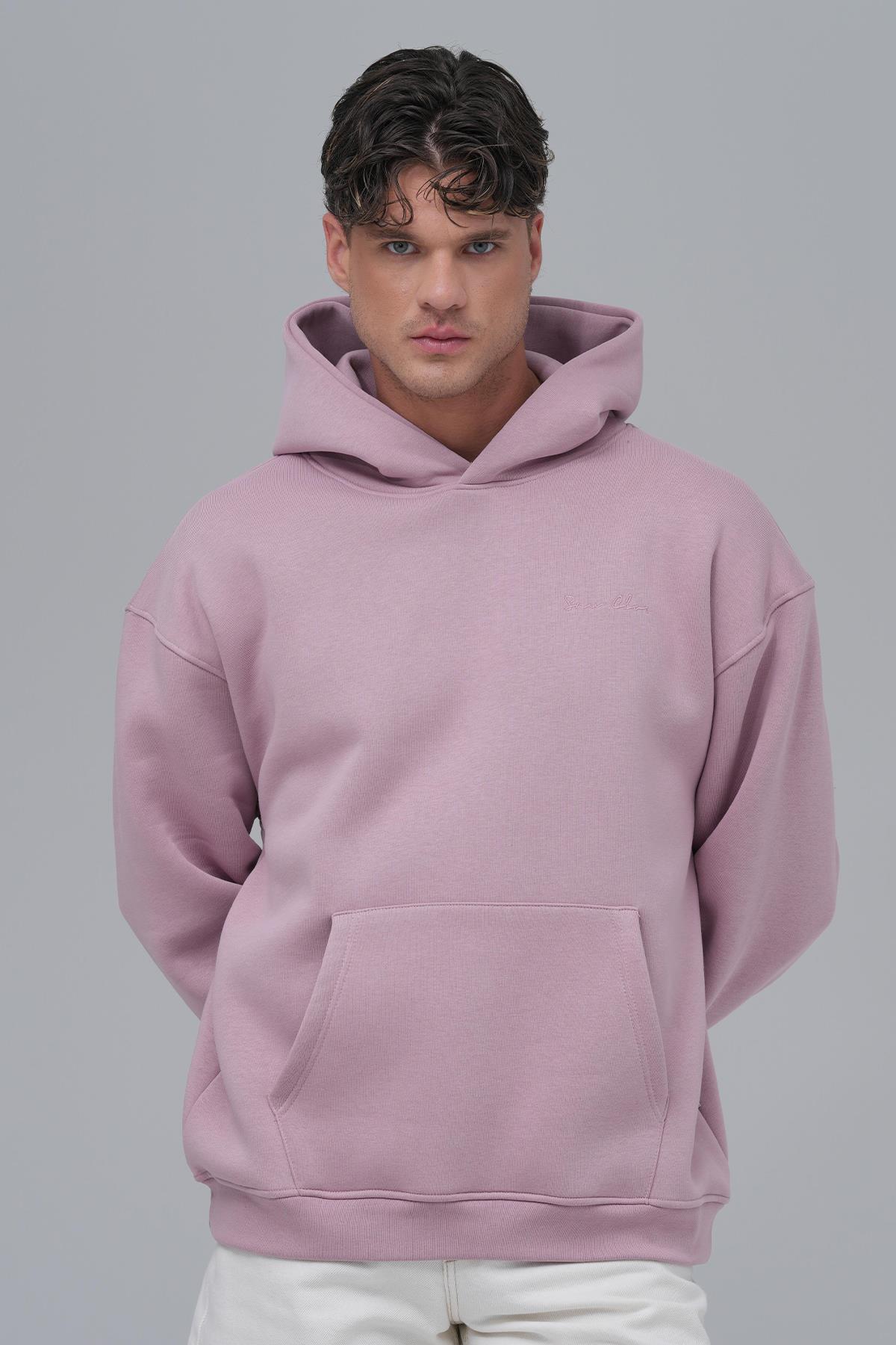 SAW Club Oversize Sweatshirt Erkek Pembe