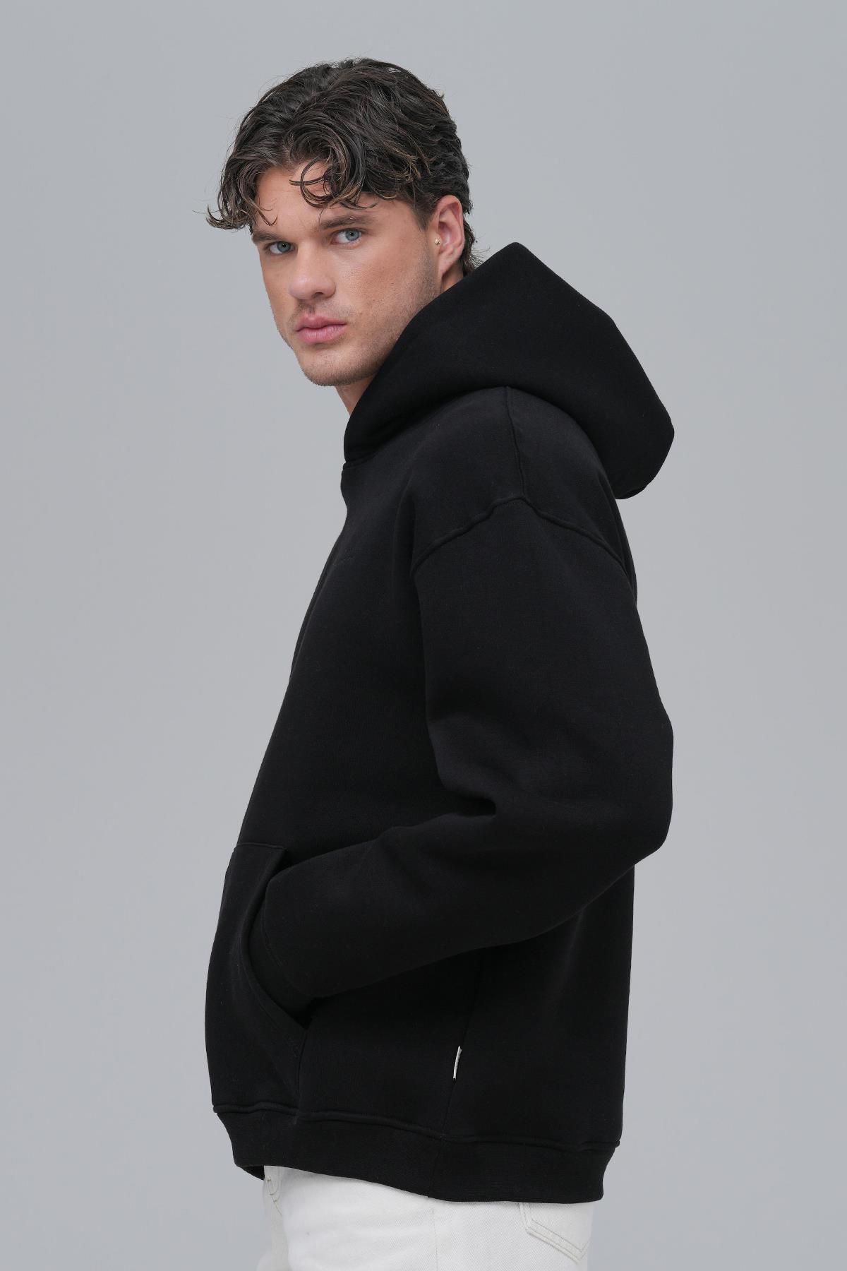 SAW Club Oversize Sweatshirt Erkek Siyah