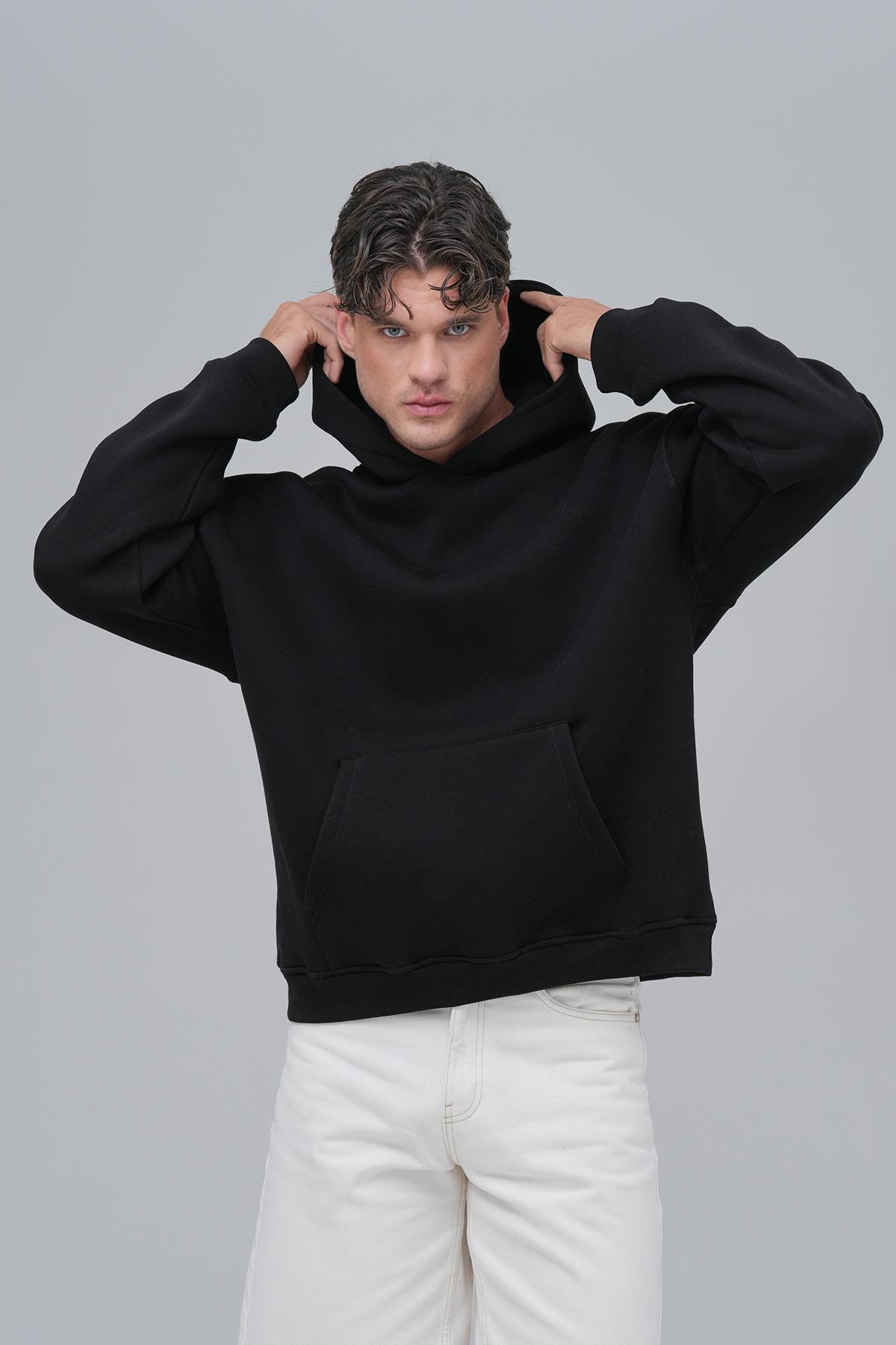 SAW Club Oversize Sweatshirt Erkek Siyah
