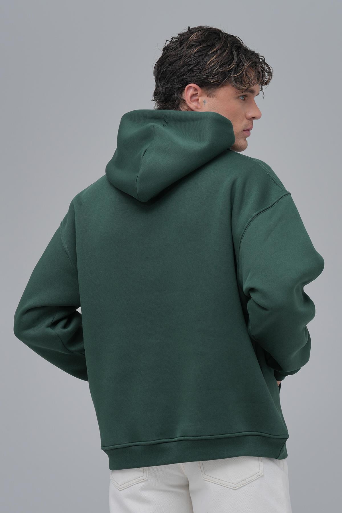 SAW Club Oversize Sweatshirt Erkek Yeşil