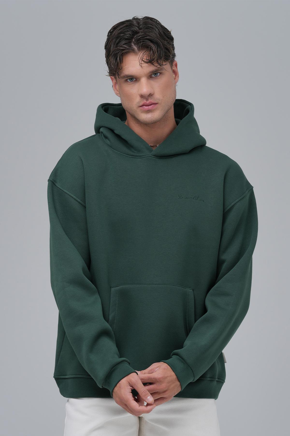 SAW Club Oversize Sweatshirt Erkek Yeşil