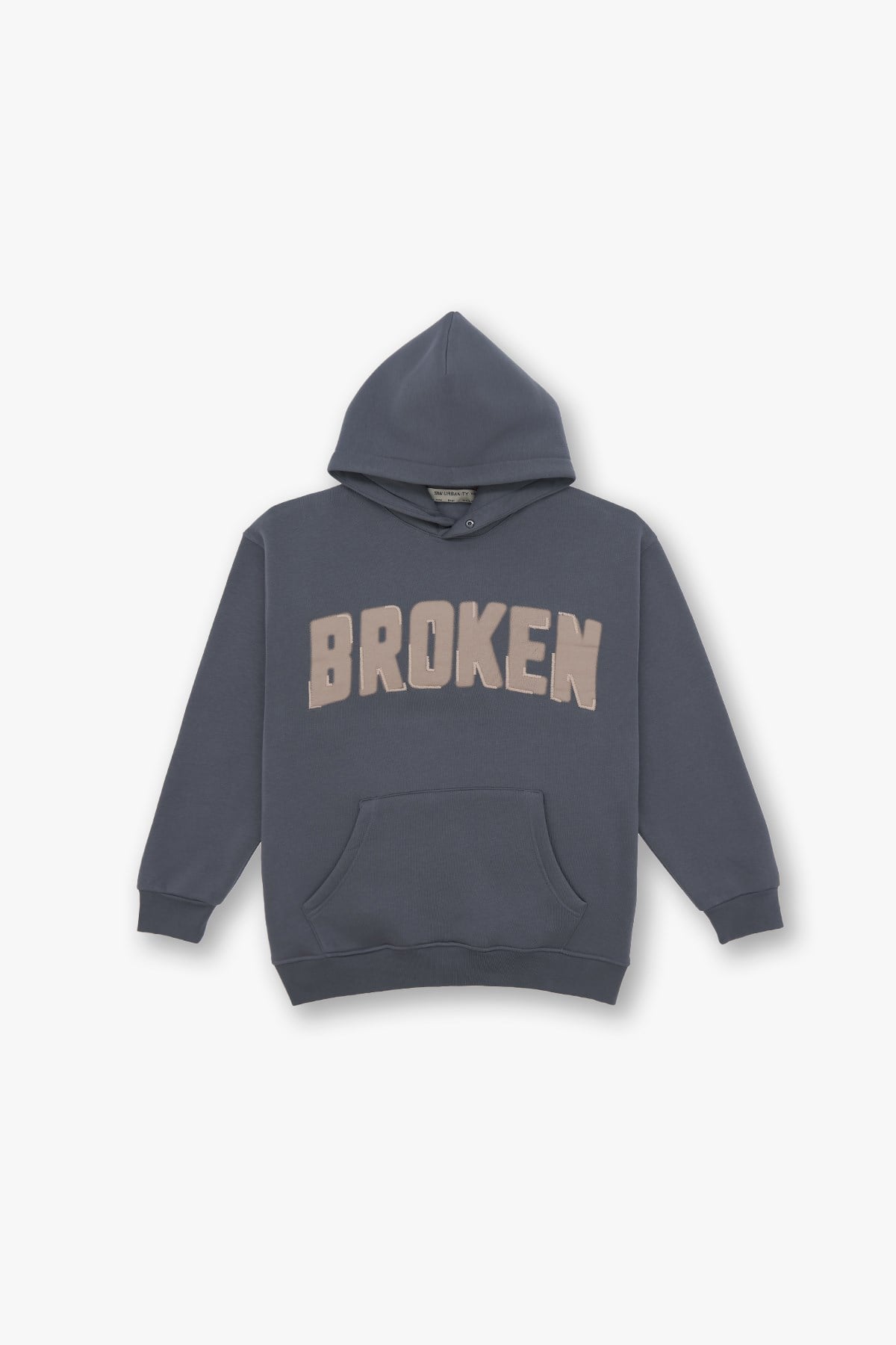 Scars & Power Oversize Sweatshirt Erkek Füme