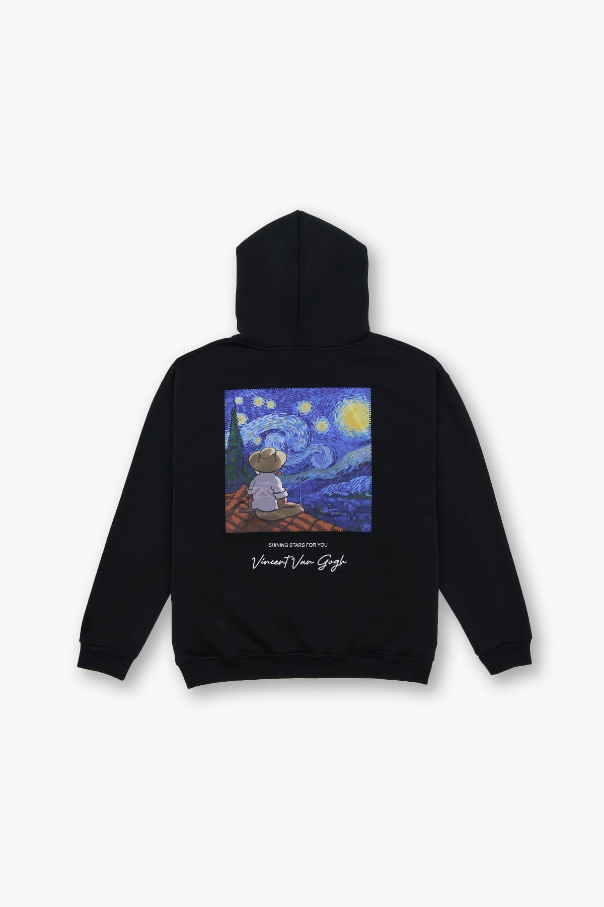 Shining Stars Oversize Sweatshirt Erkek Siyah