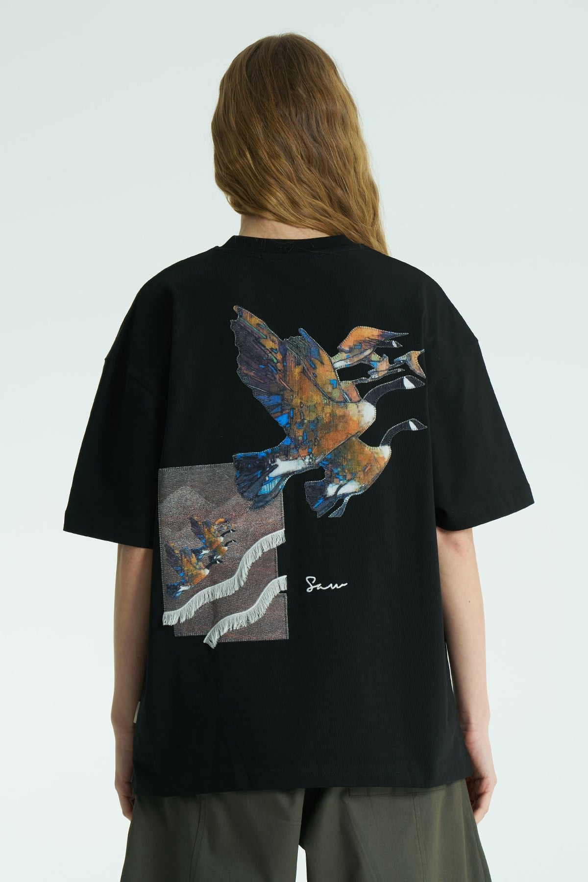 Soar Oversize Kadın Tişört Siyah
