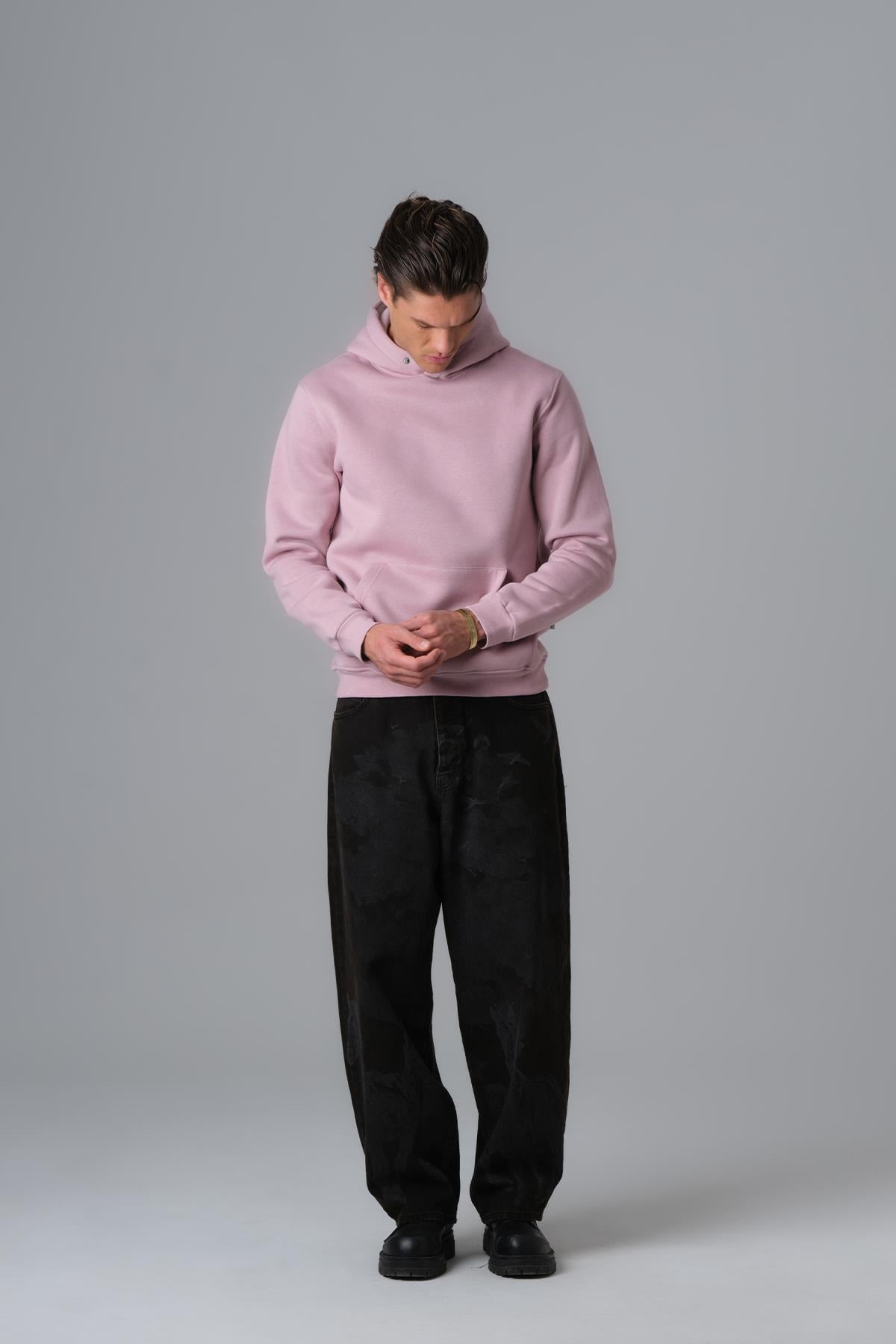 Soft Care Kapüşonlu Sweatshirt Erkek Pembe