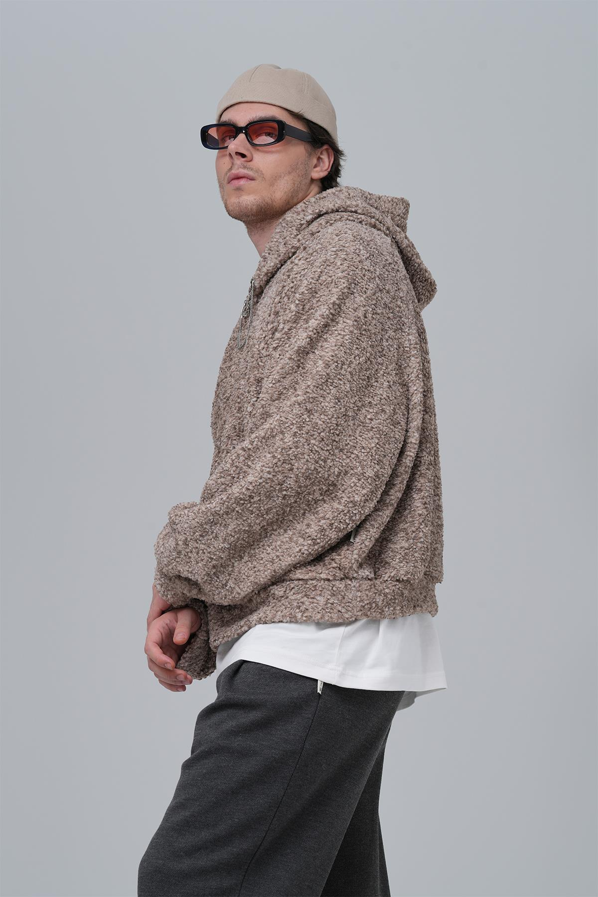 Soft Haven Oversize Welsoft Sweatshirt Erkek Vizon