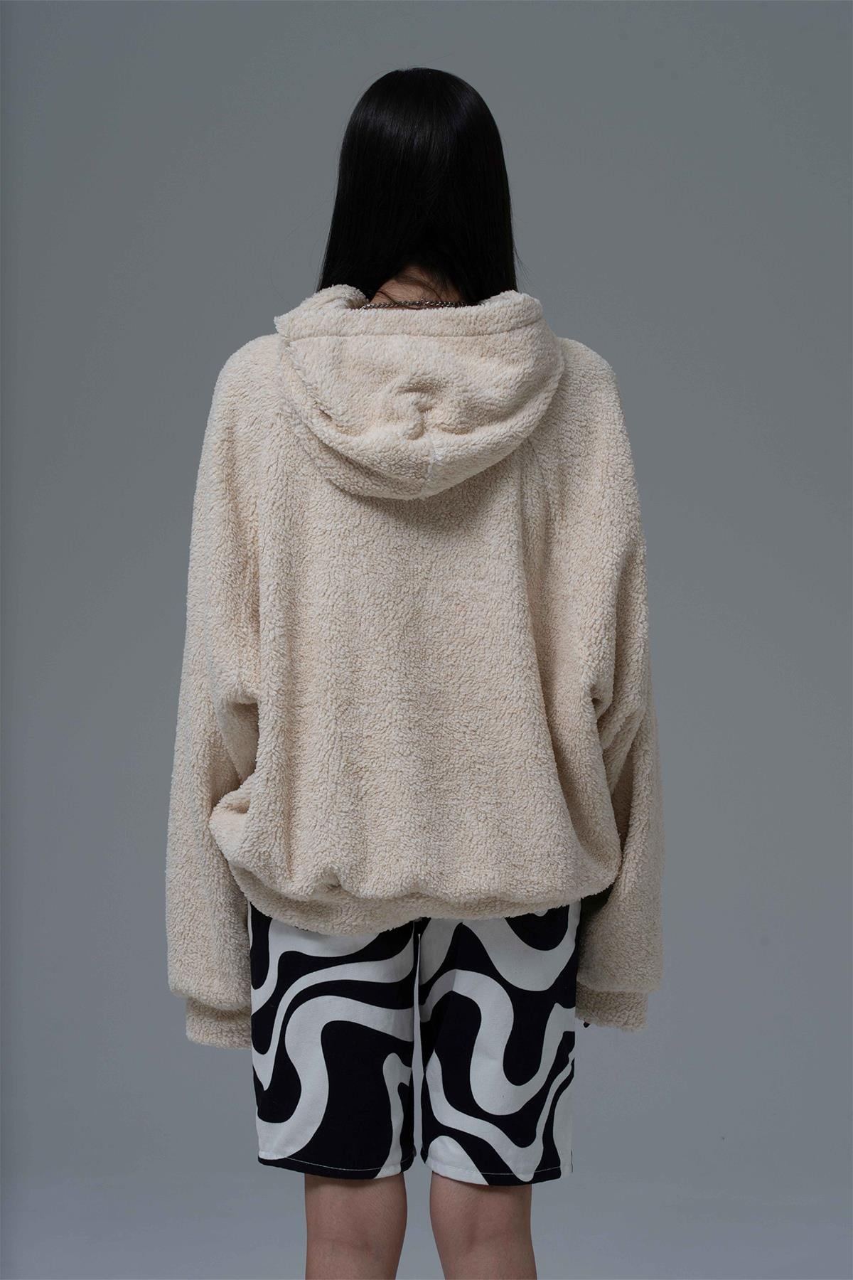 Soft Haven Oversize Welsoft Sweatshirt Kadın Açık Bej