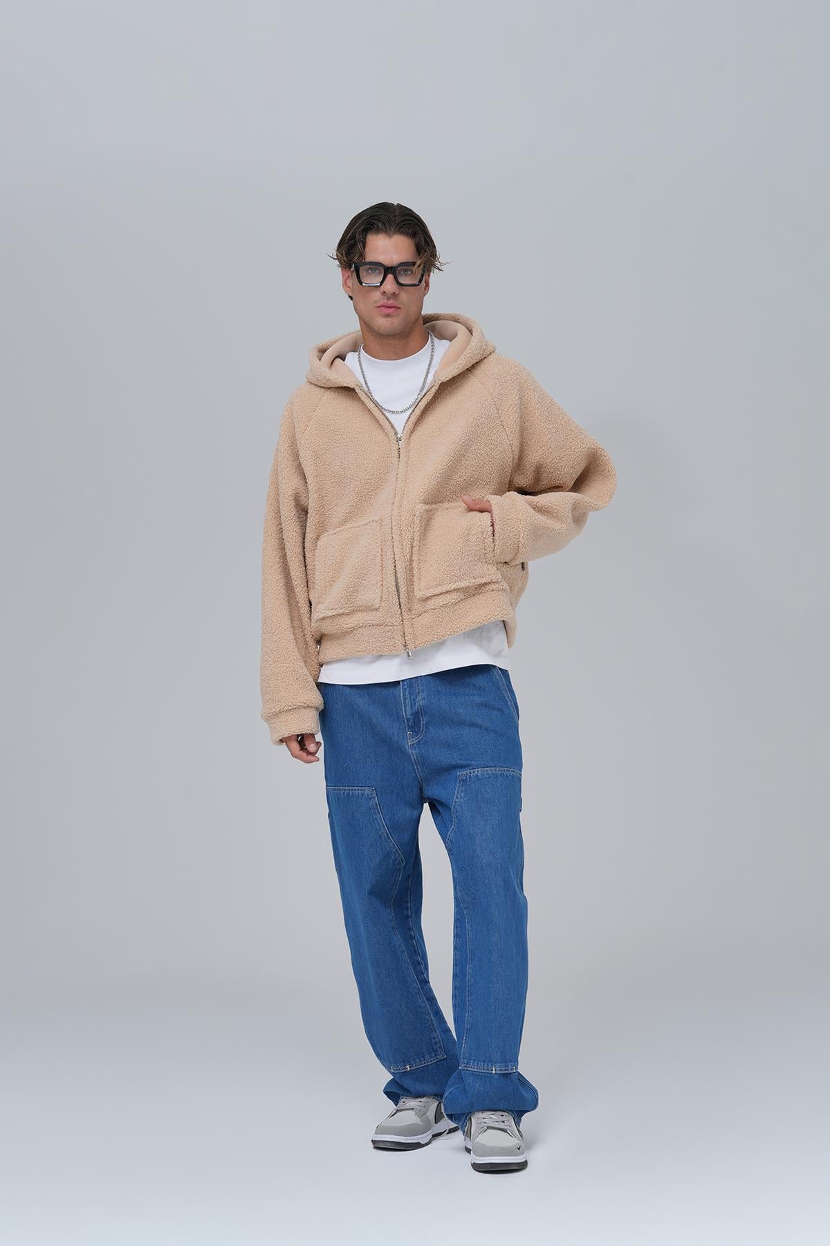 Soft Haven Oversize Welsoft Sweatshirt Erkek Bej