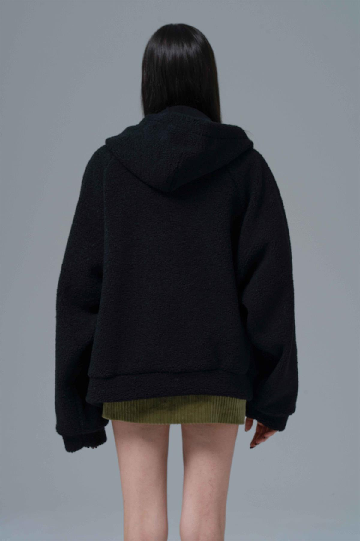 Soft Haven Oversize Welsoft Sweatshirt Kadın Siyah