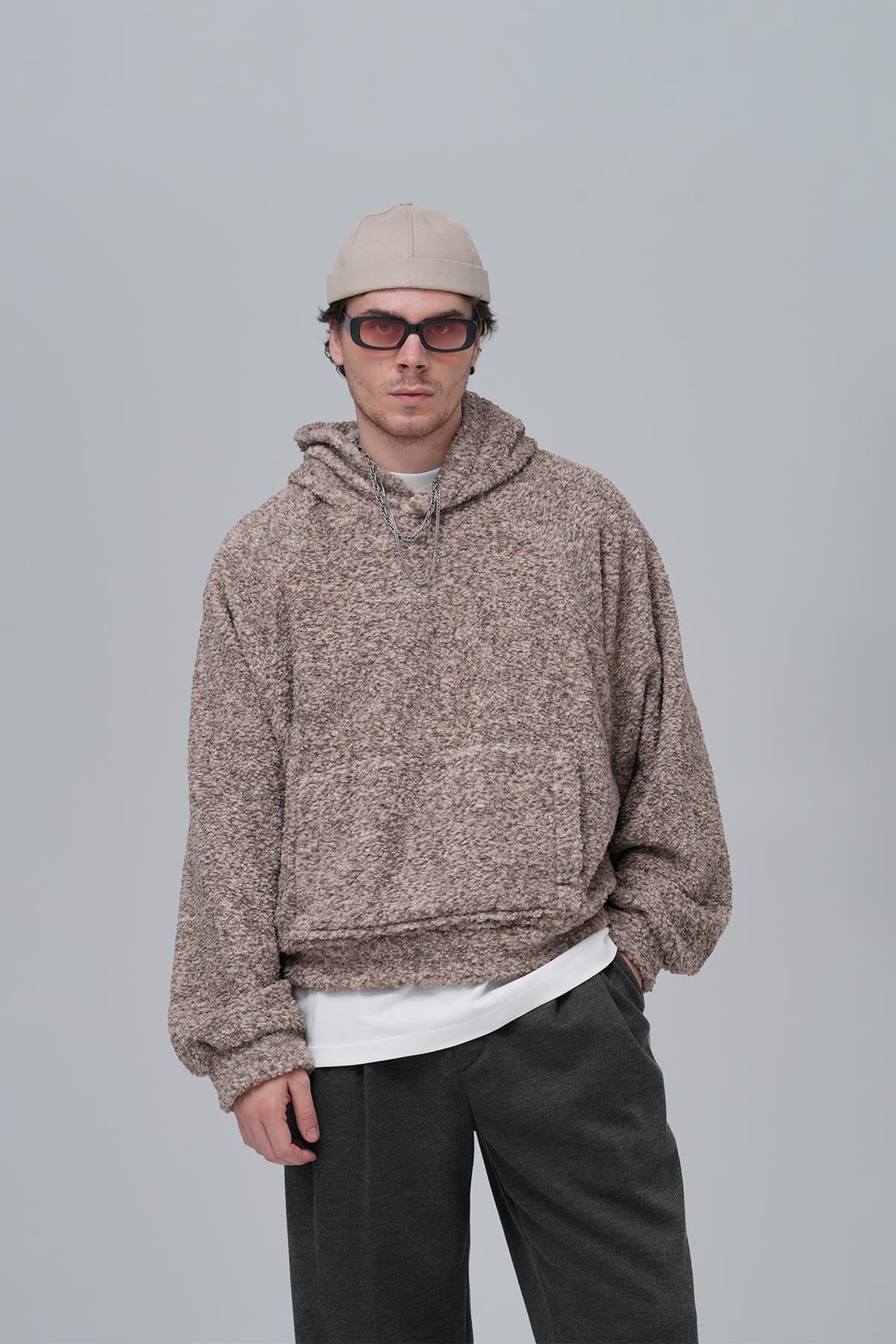 Soft Haven Oversize Welsoft Sweatshirt Erkek Vizon