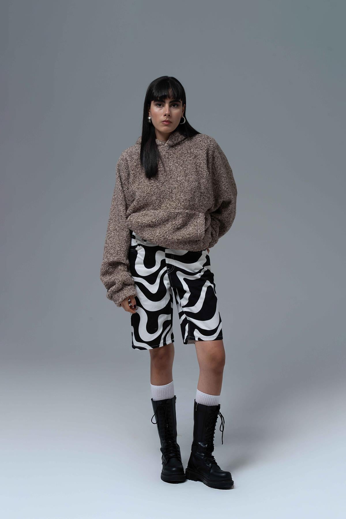 Soft Haven Oversize Welsoft Sweatshirt Kadın Vizon