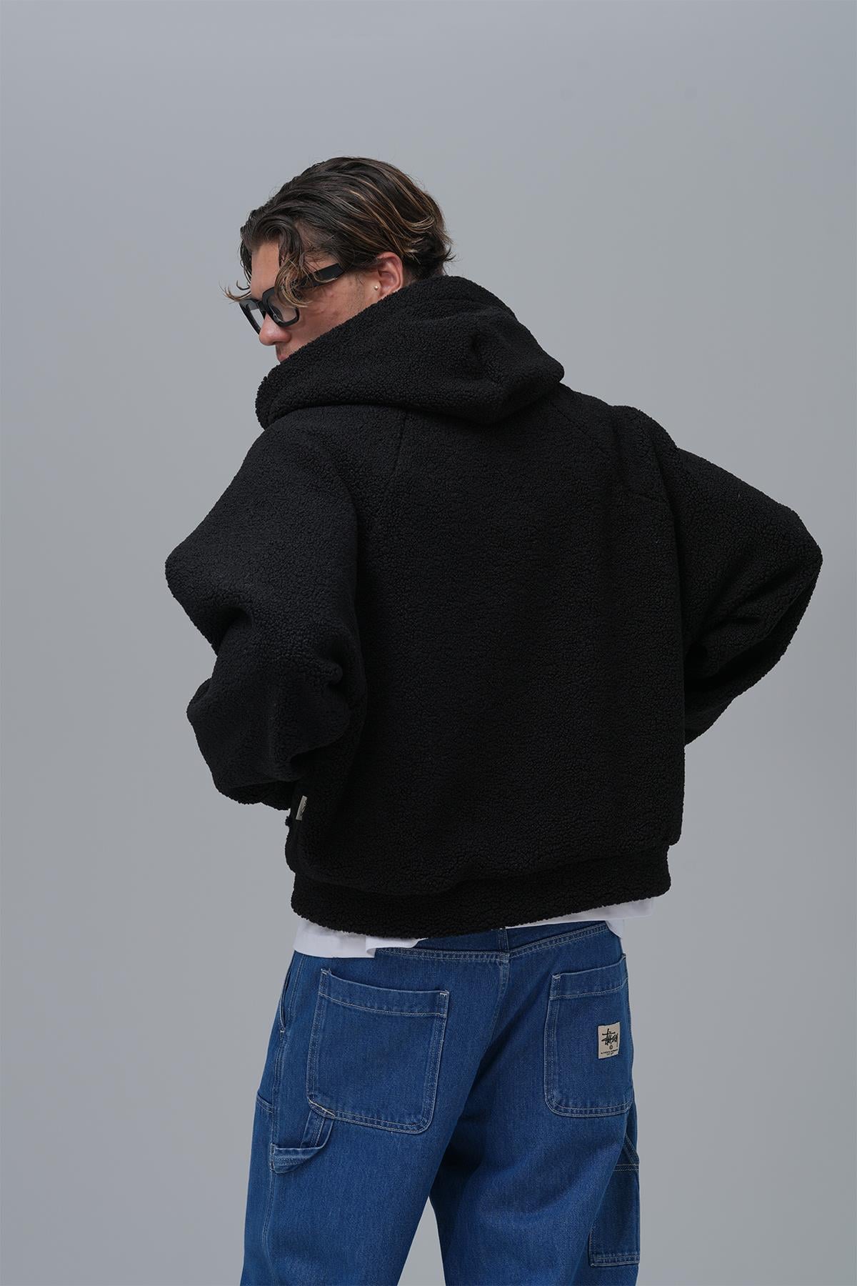 Soft Haven Oversize Welsoft Sweatshirt Erkek Siyah