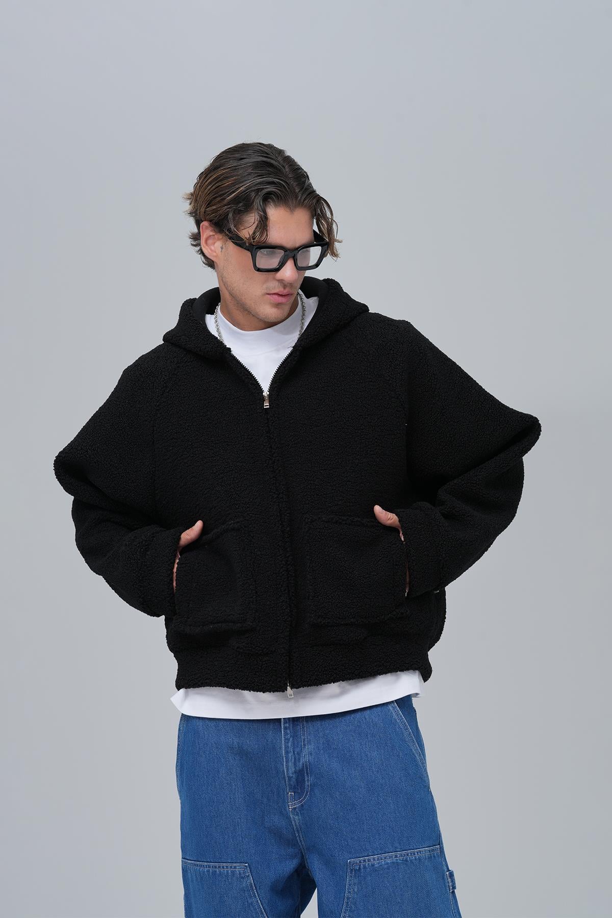 Soft Haven Oversize Welsoft Sweatshirt Erkek Siyah