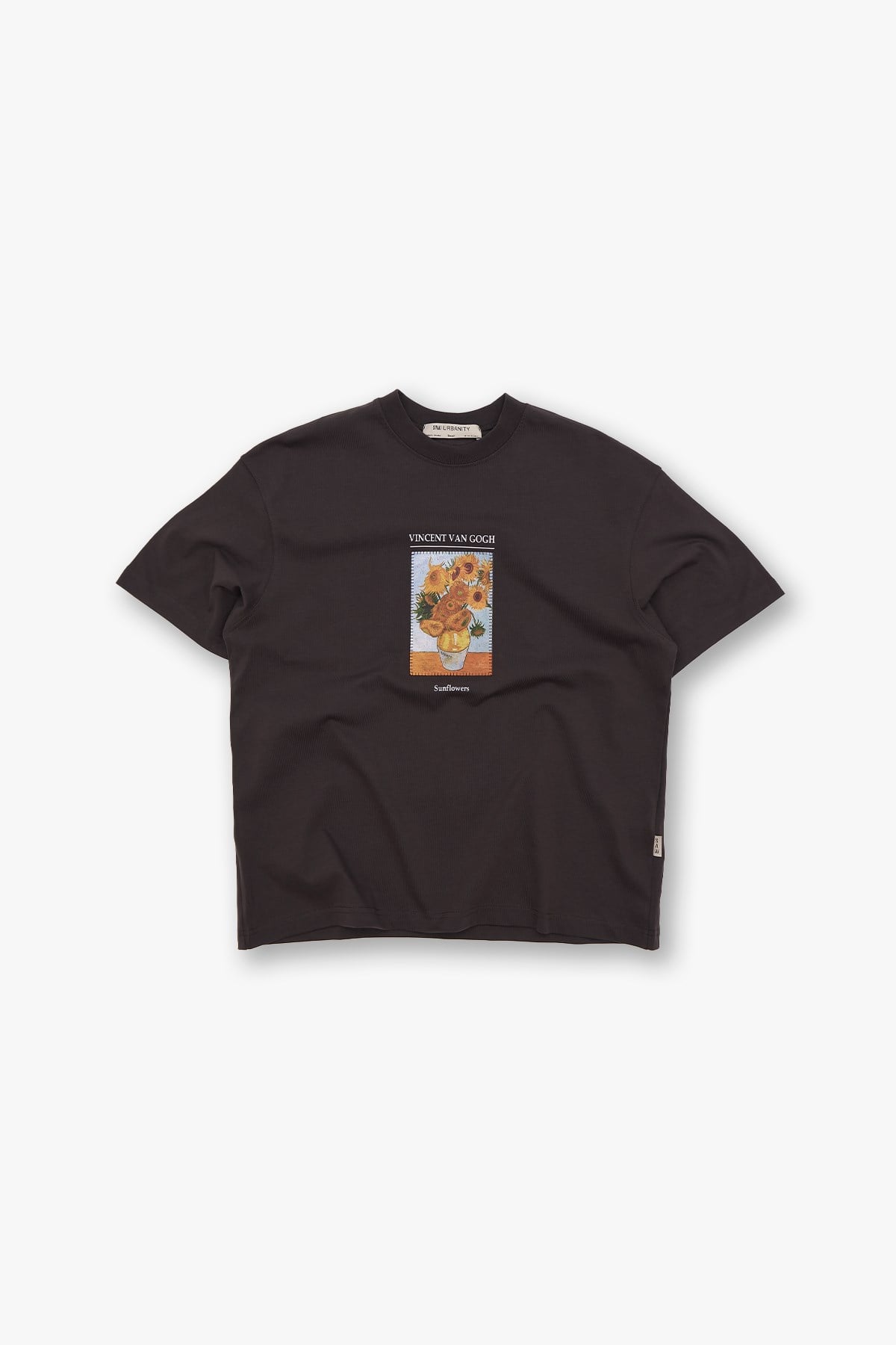 Sunflowers Oversized T-Shirt Kahverengi - Van Gogh Edition