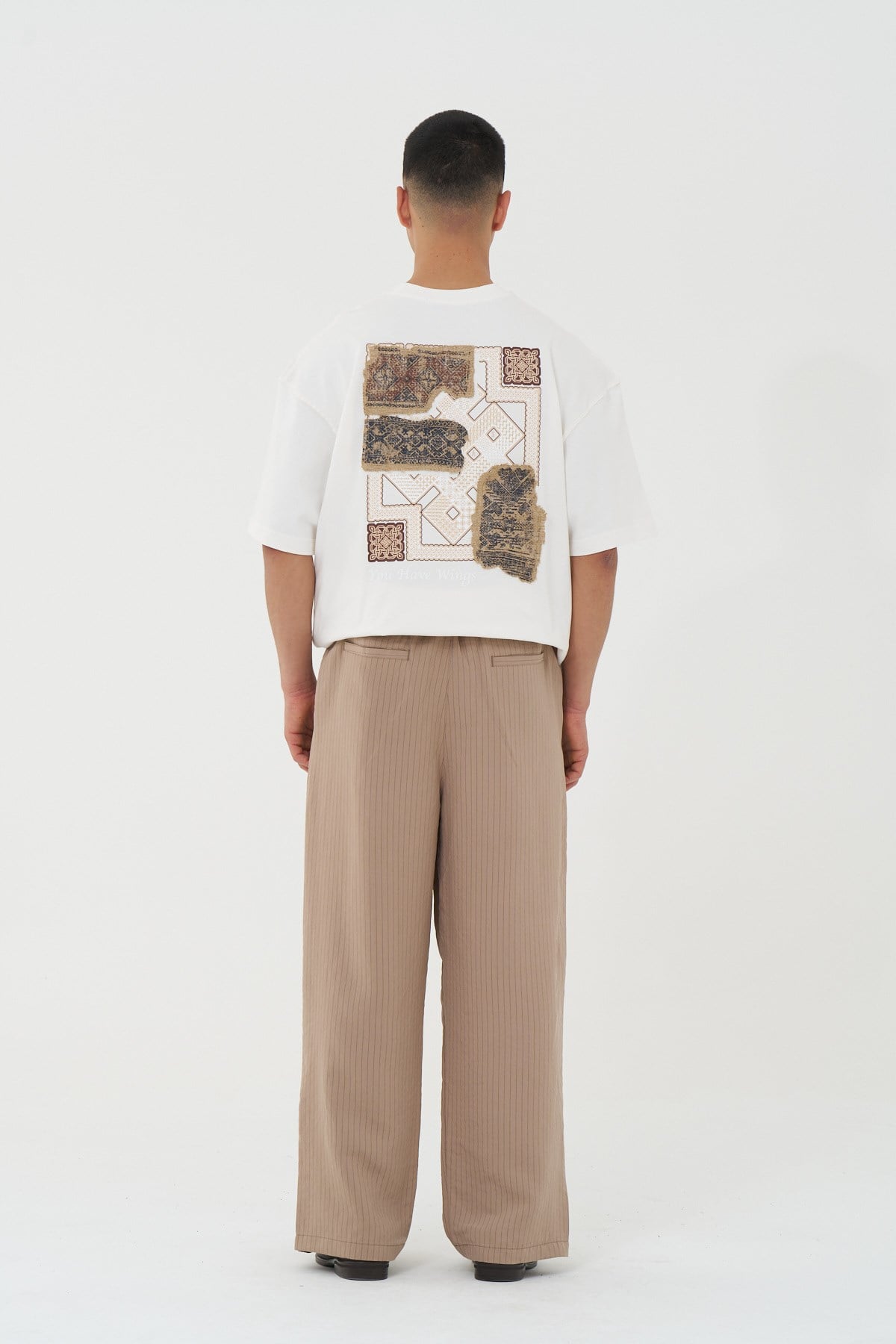 Tailor Stripe Relaxed Fit Erkek Pantolon Vizon