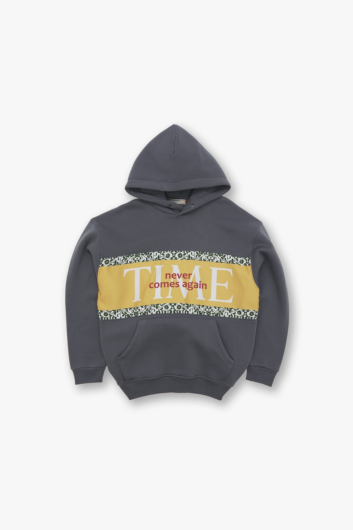 Time Never Oversize Sweatshirt Erkek Füme