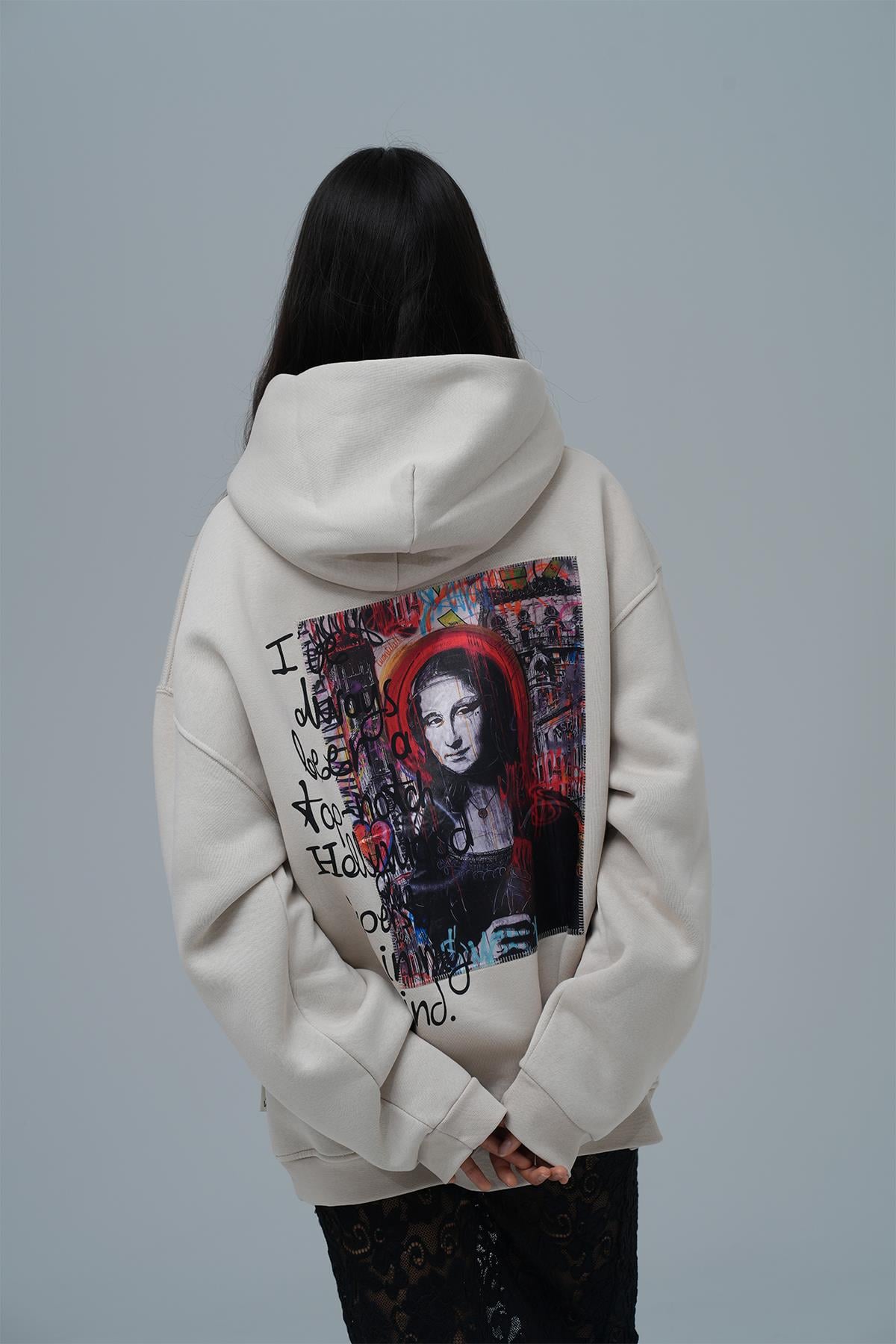 Top-Notch Oversize Sweatshirt Kadın Ekru