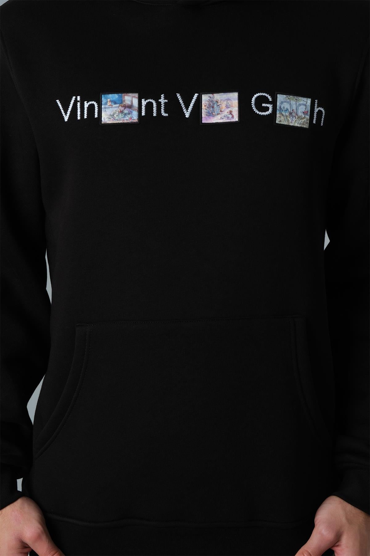 Van Gogh Frames Sweatshirt Erkek Siyah
