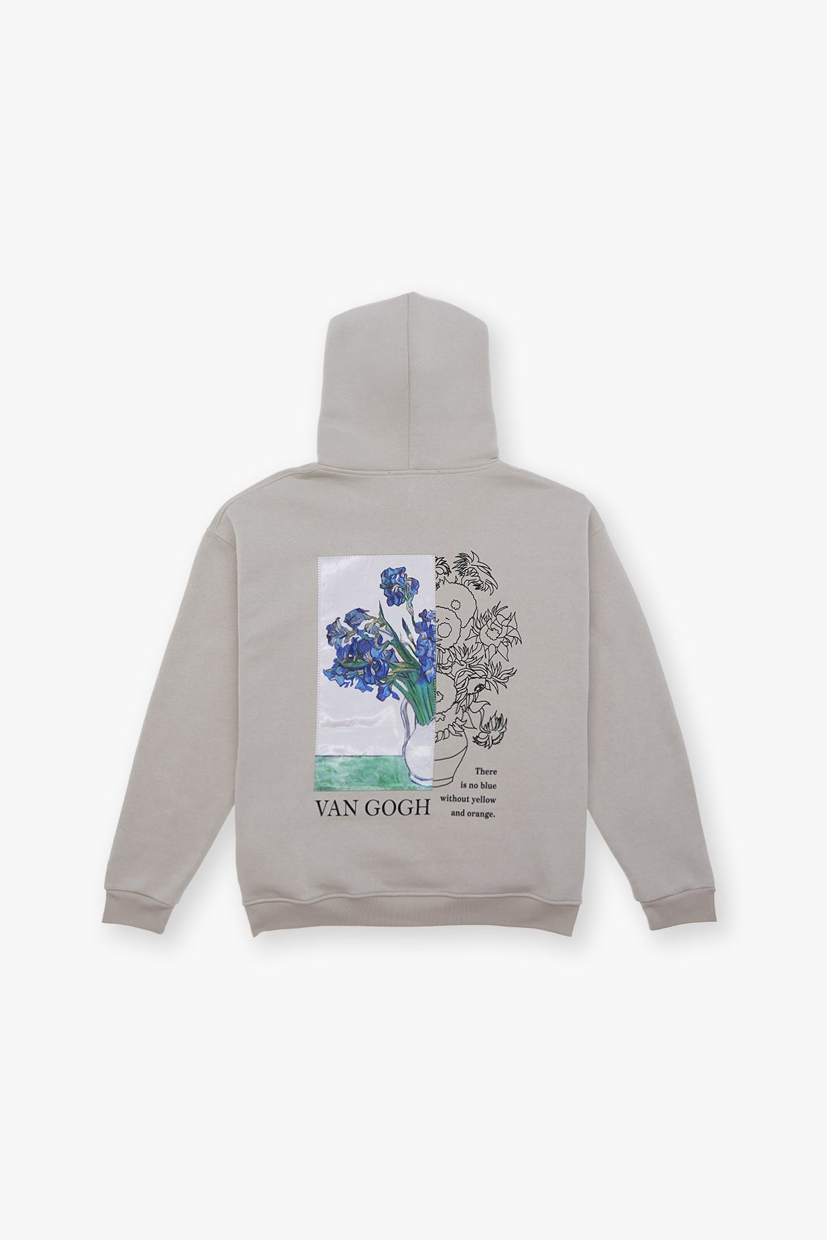 Van Gogh Irises Oversize Sweatshirt Erkek Stone