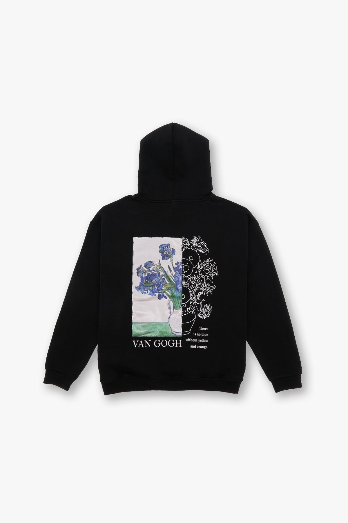 Van Gogh Irises Oversize Sweatshirt Erkek Siyah