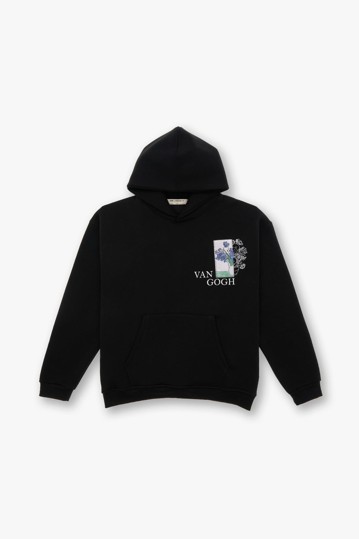 Van Gogh Irises Oversize Sweatshirt Erkek Siyah
