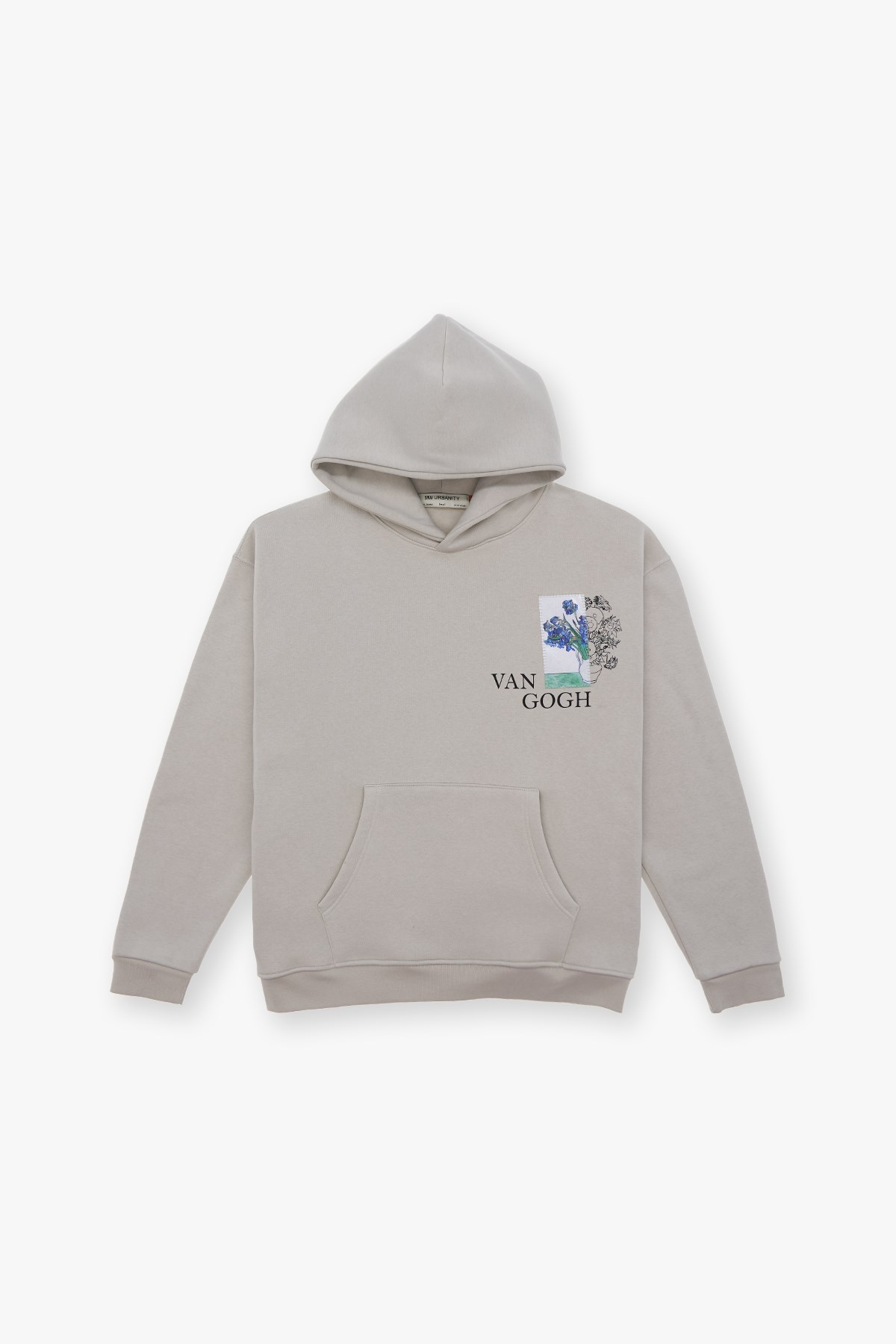 Van Gogh Irises Oversize Sweatshirt Erkek Stone