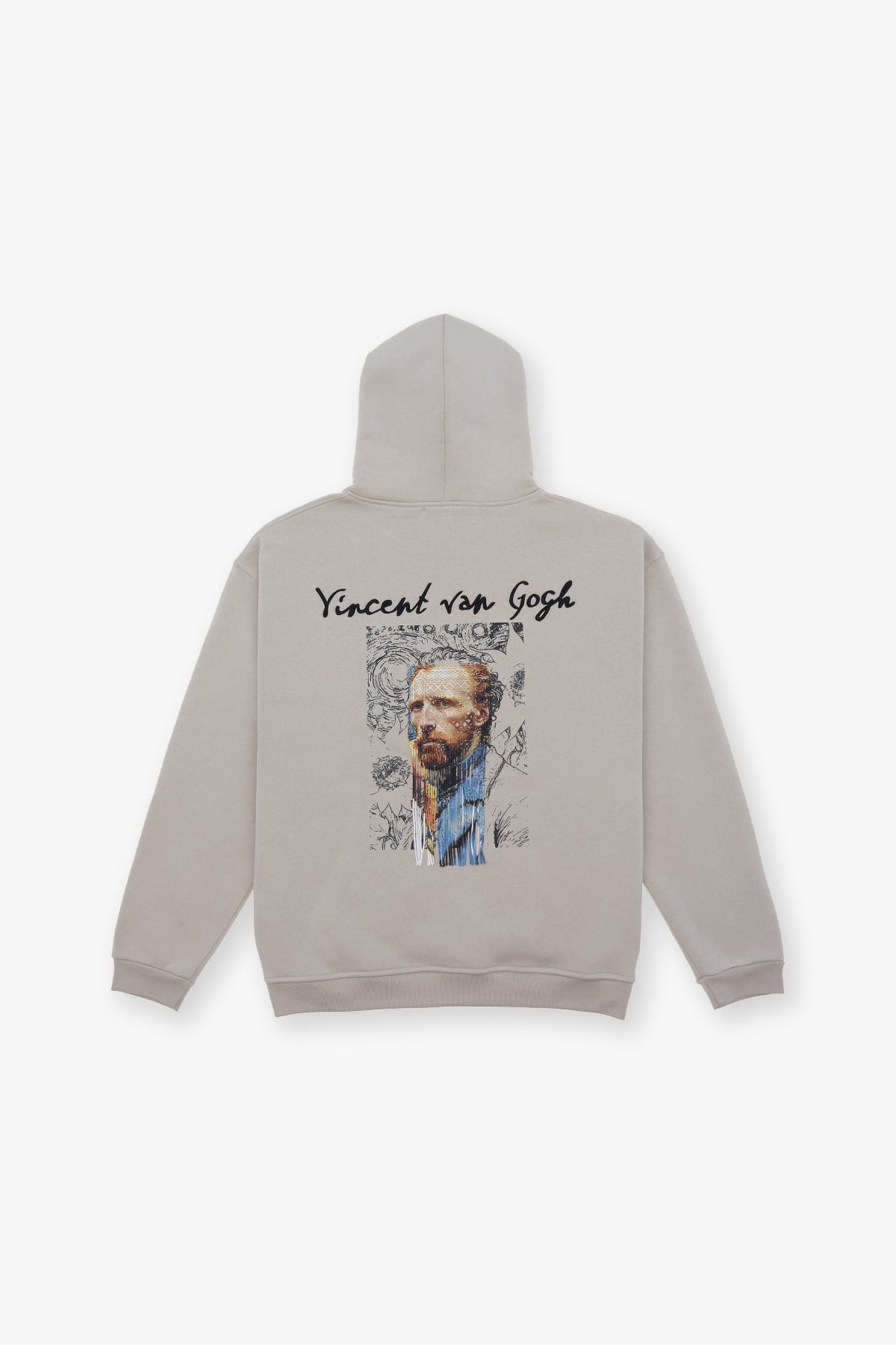Van Gogh Threads Oversize Sweatshirt Kadın Stone