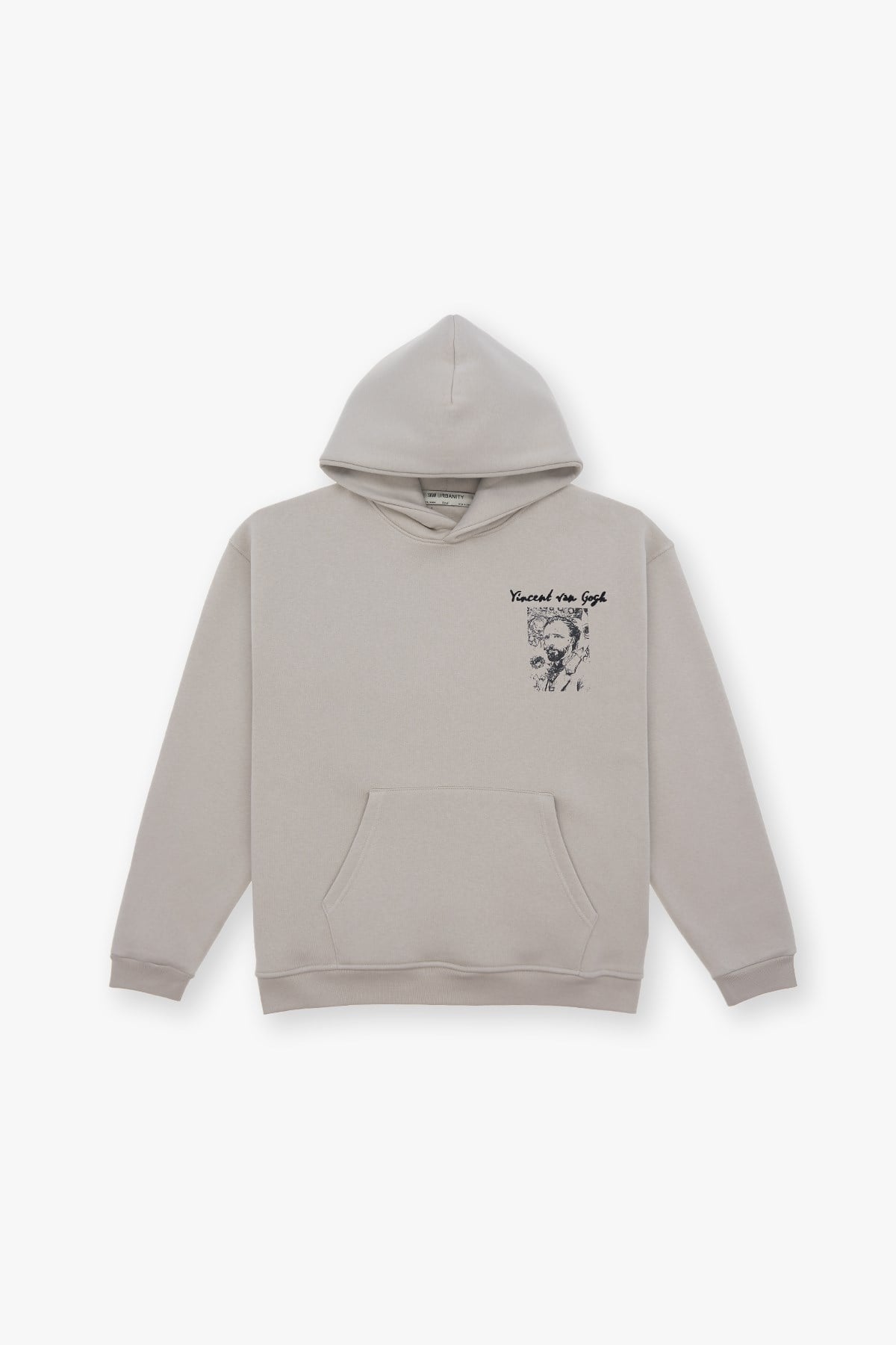 Van Gogh Threads Oversize Sweatshirt Kadın Stone