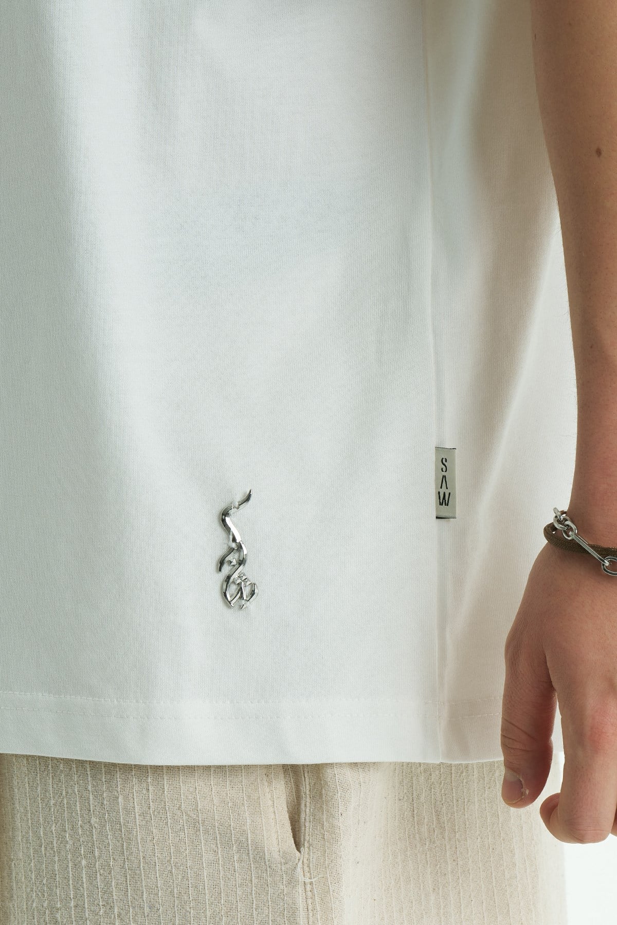 Vincent Canvas Oversize Erkek Tişört Ekru