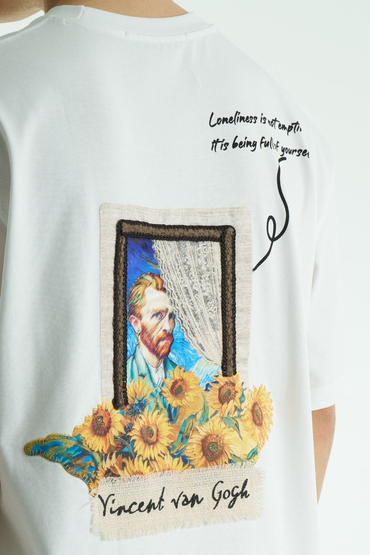 Vincent Canvas Oversize Erkek Tişört Ekru