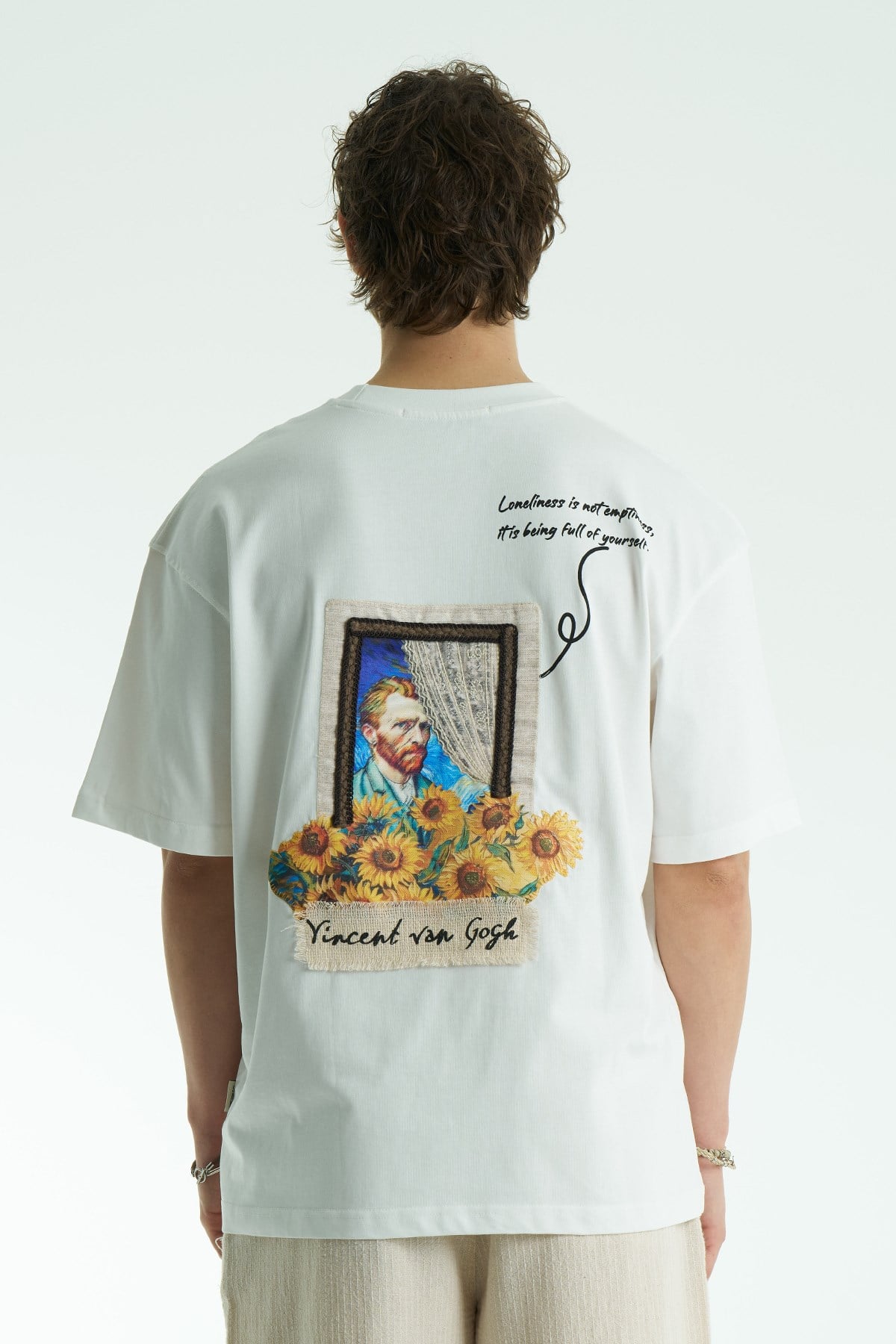 Vincent Canvas Oversize Erkek Tişört Ekru