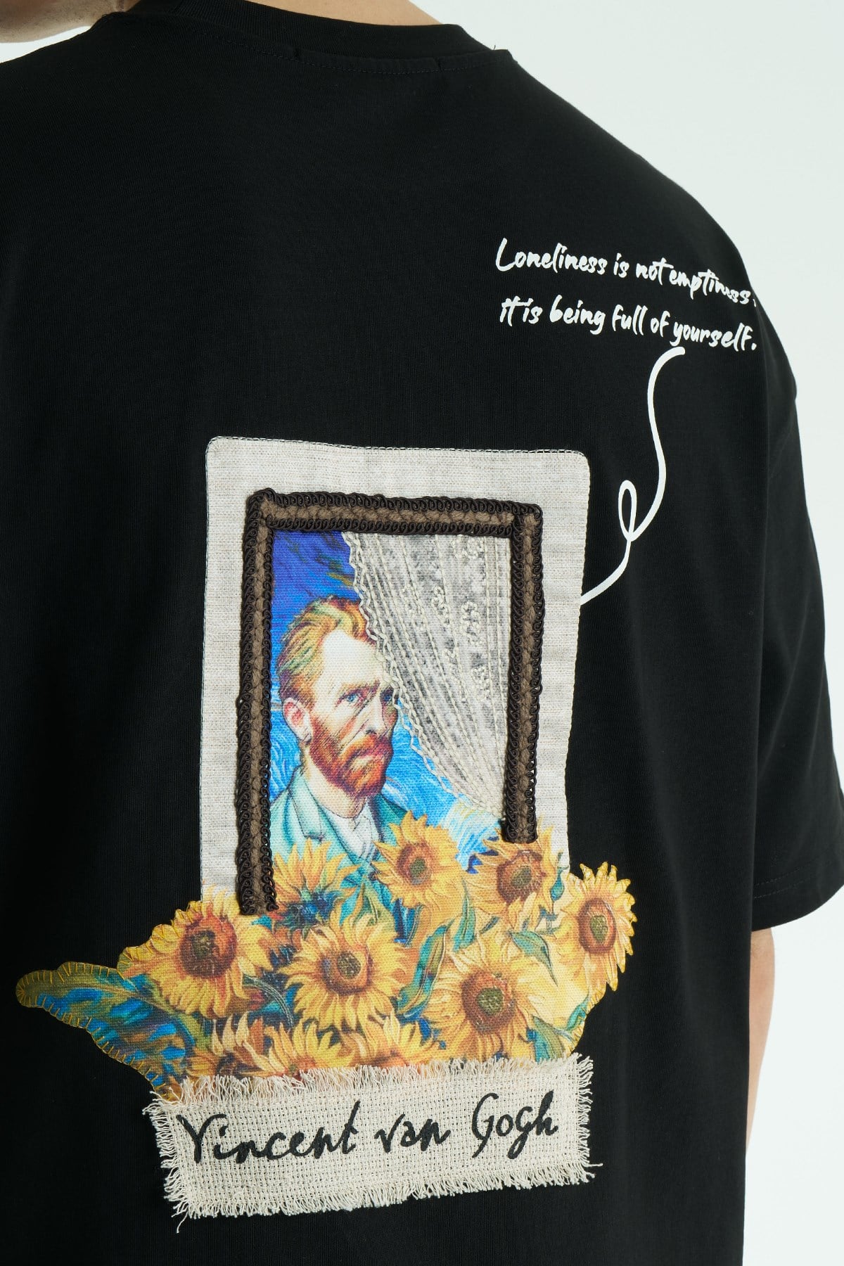 Vincent Canvas Oversize Erkek Tişört Siyah