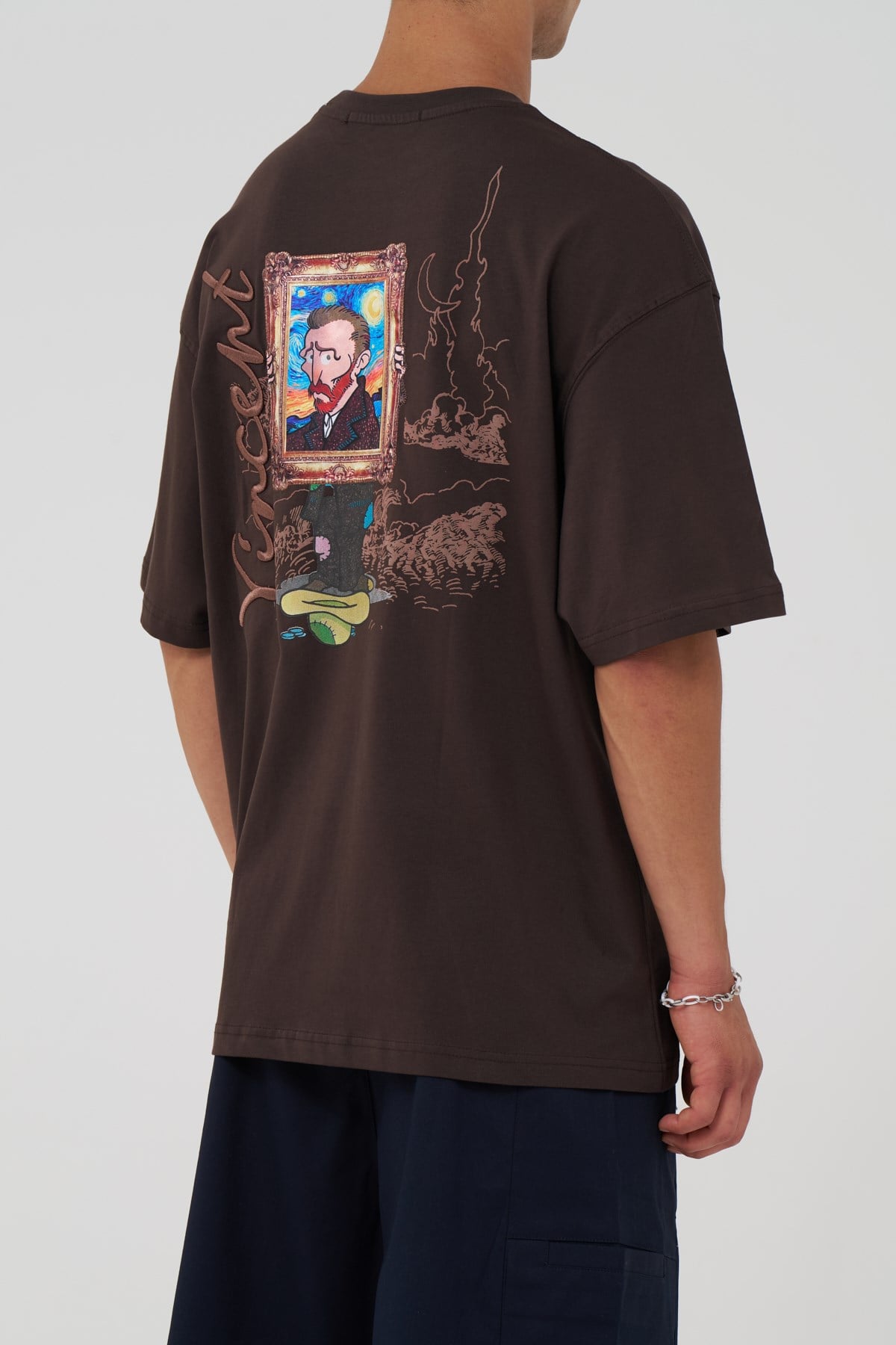 Vincent Canvas Tale Oversize Erkek Tişört Kahverengi