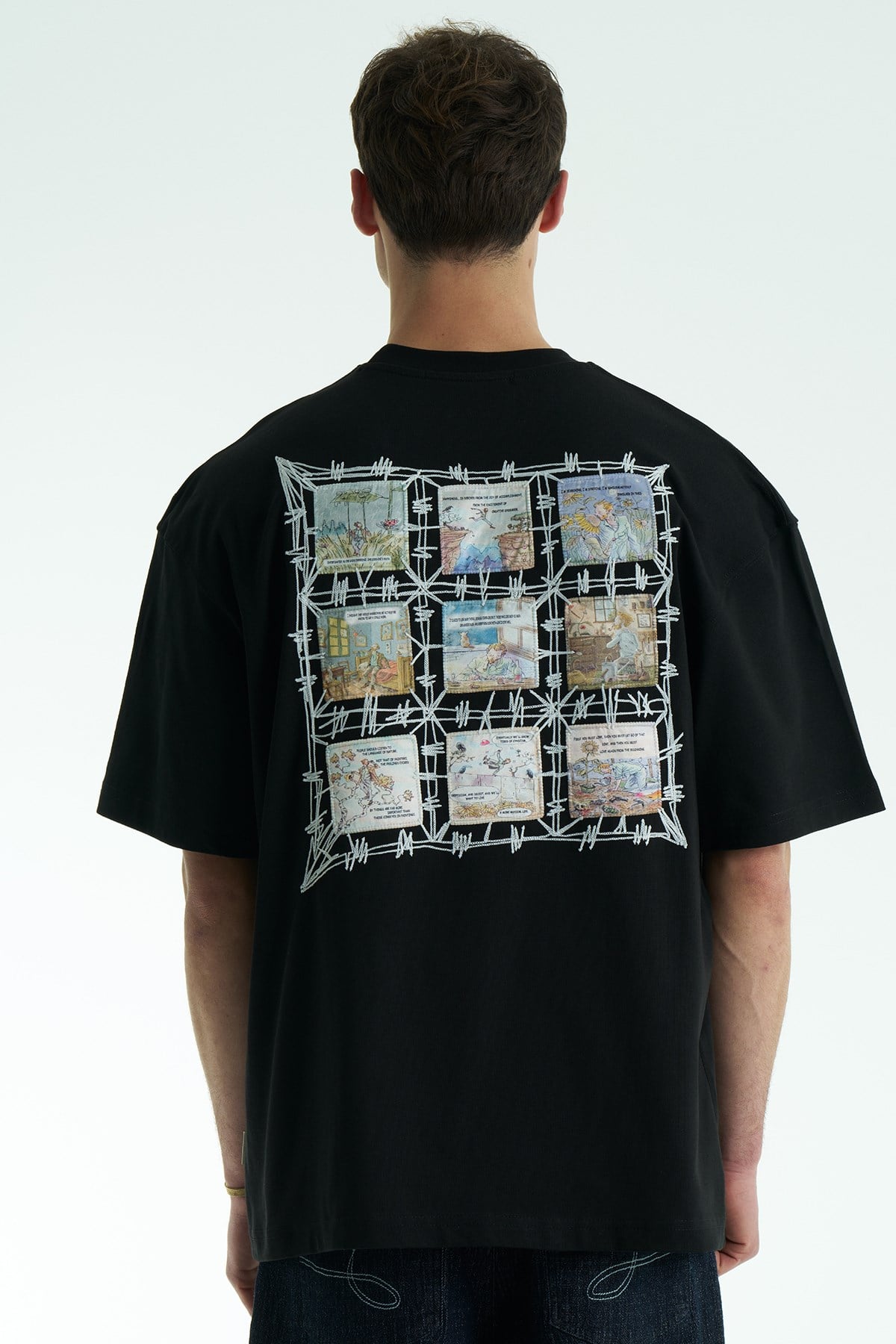 Vincent Oversize Erkek Tişört Siyah