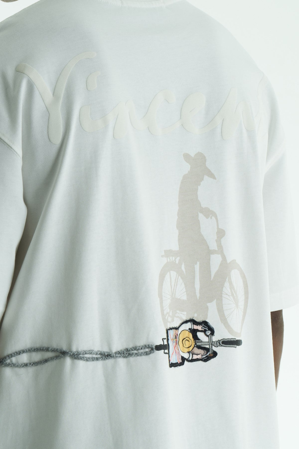 Vincent Ride Oversize Erkek Tişört Ekru