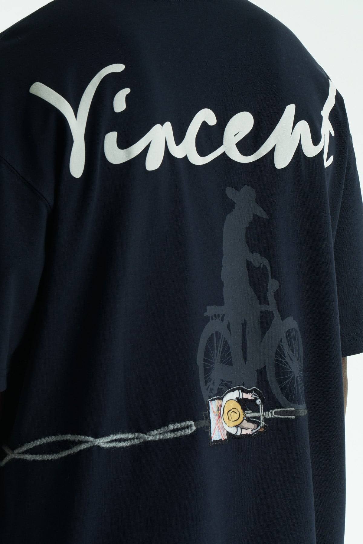 Vincent Ride Oversize Erkek Tişört Lacivert