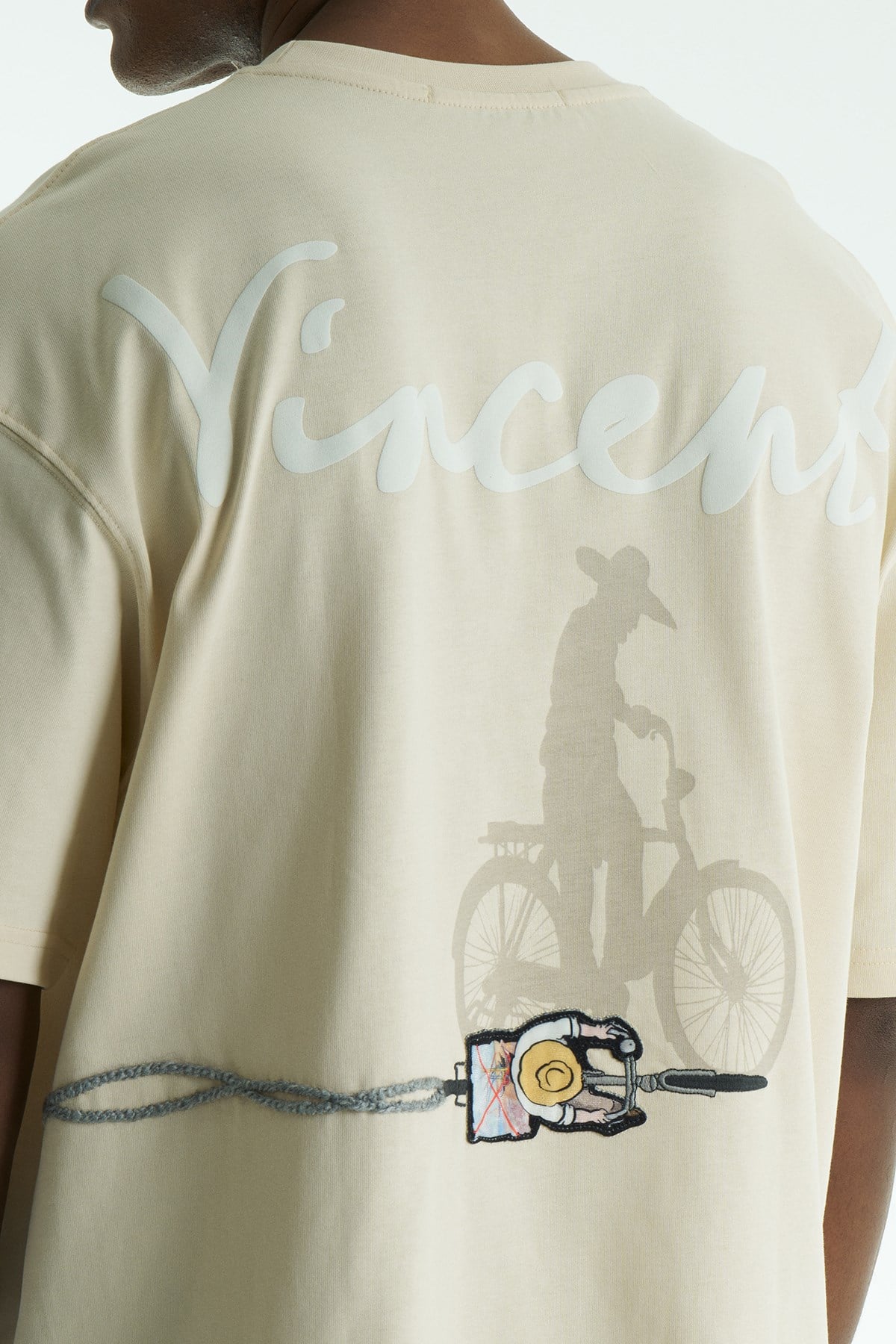Vincent Ride Oversize Erkek Tişört Stone