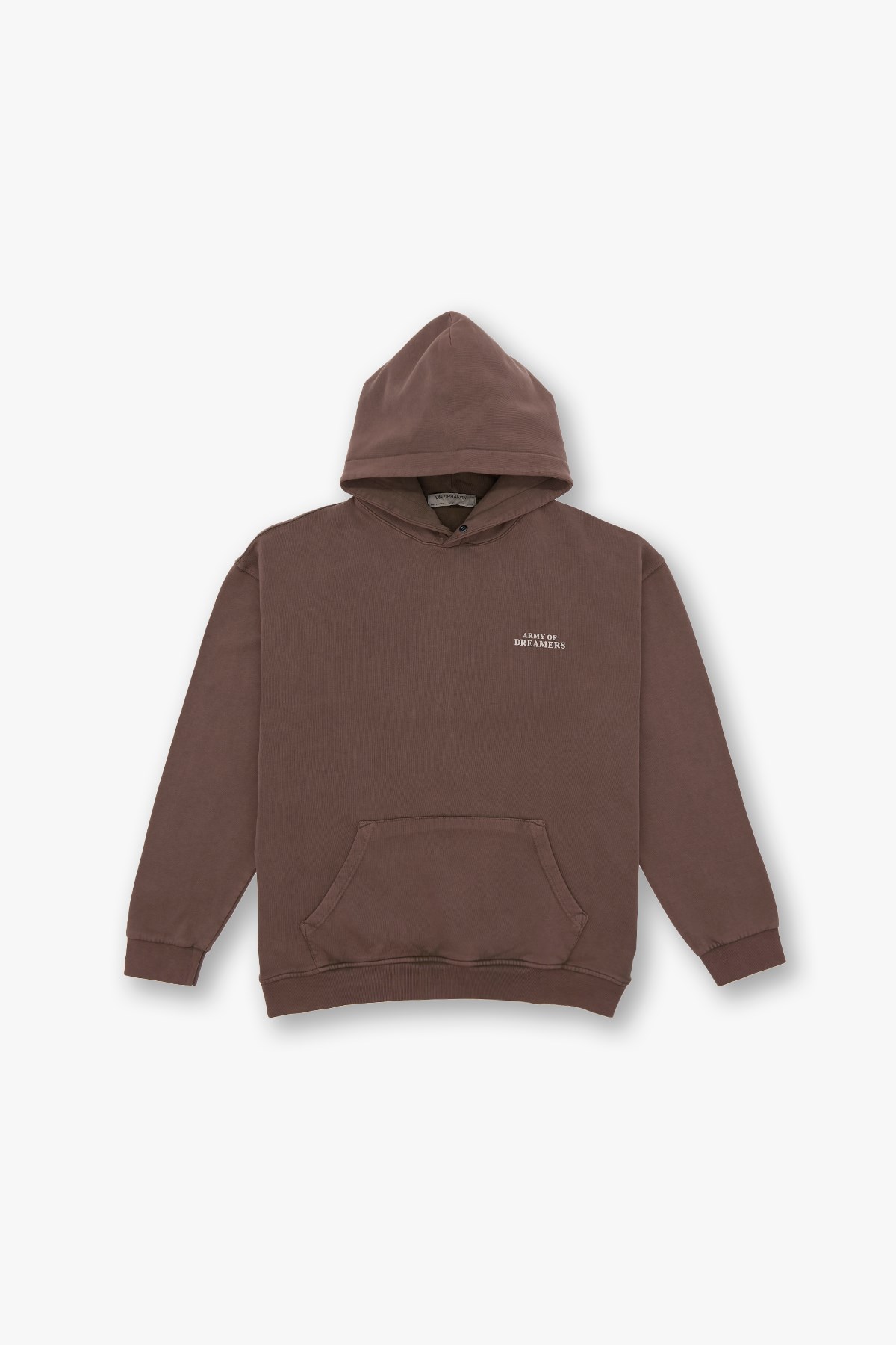 Washed Peace Oversize Sweatshirt Kadın Kahverengi