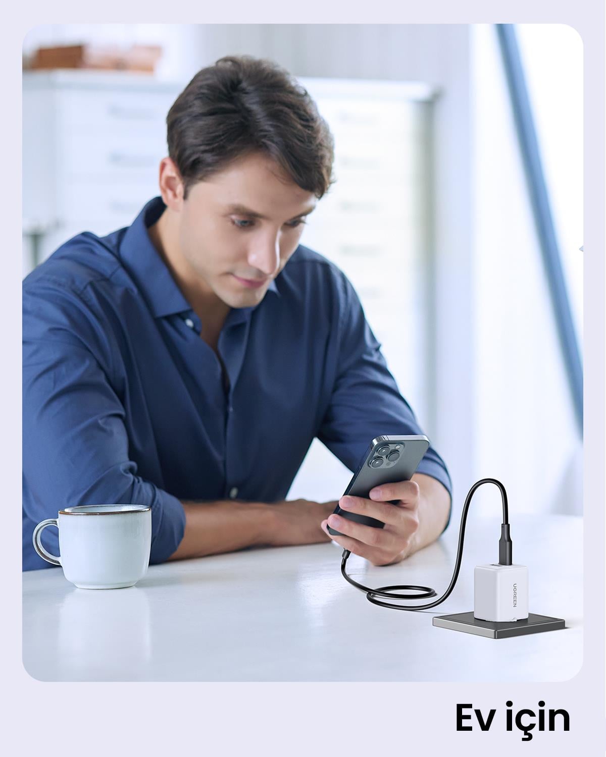 UGREEN 30W GaN Hızlı Şarj Cihazı 2 Portlu, 1xUSB-A